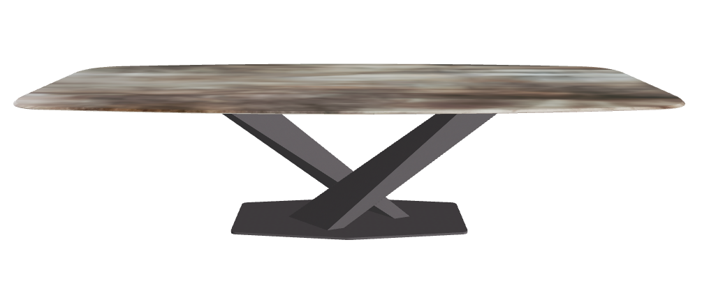 Cattelan Italia Stratos CrystalArt Rectangular & Barrel-Shaped Dining Table