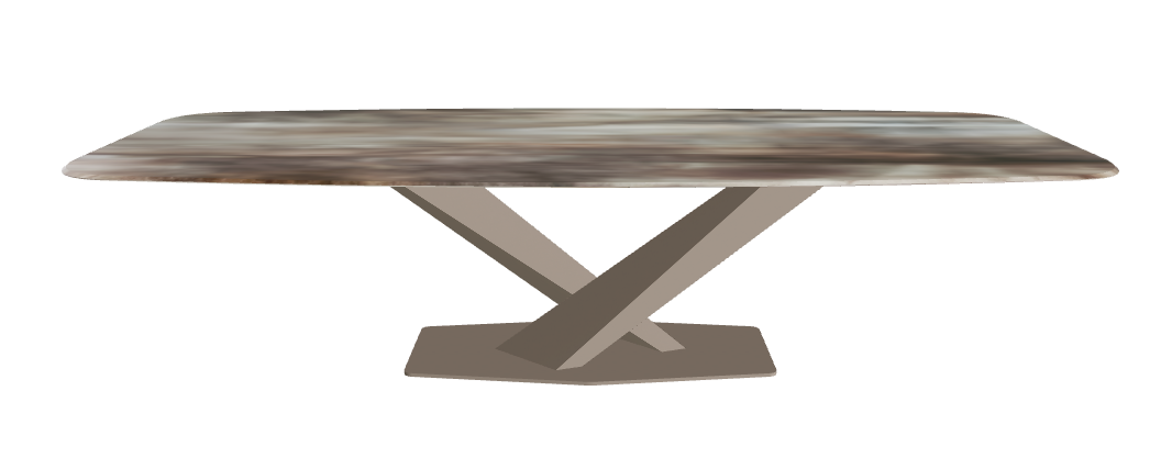Cattelan Italia Stratos CrystalArt Rectangular & Barrel-Shaped Dining Table