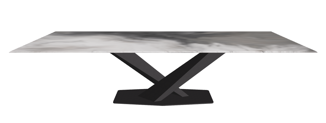 Cattelan Italia Stratos CrystalArt Rectangular & Barrel-Shaped Dining Table