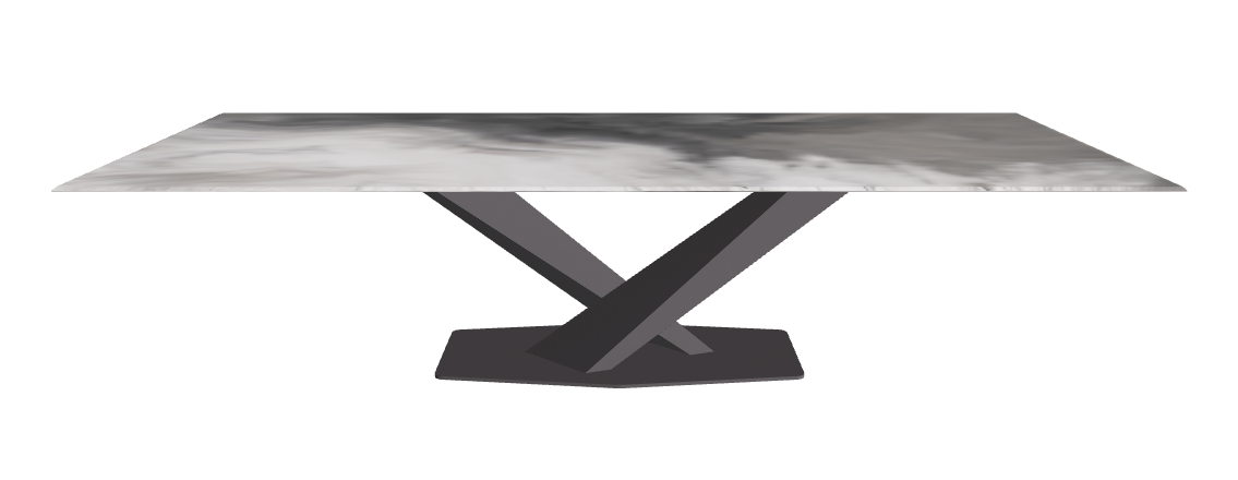 Cattelan Italia Stratos CrystalArt Rectangular & Barrel-Shaped Dining Table