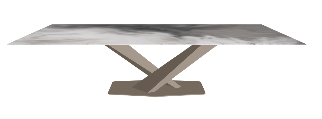 Cattelan Italia Stratos CrystalArt Rectangular & Barrel-Shaped Dining Table