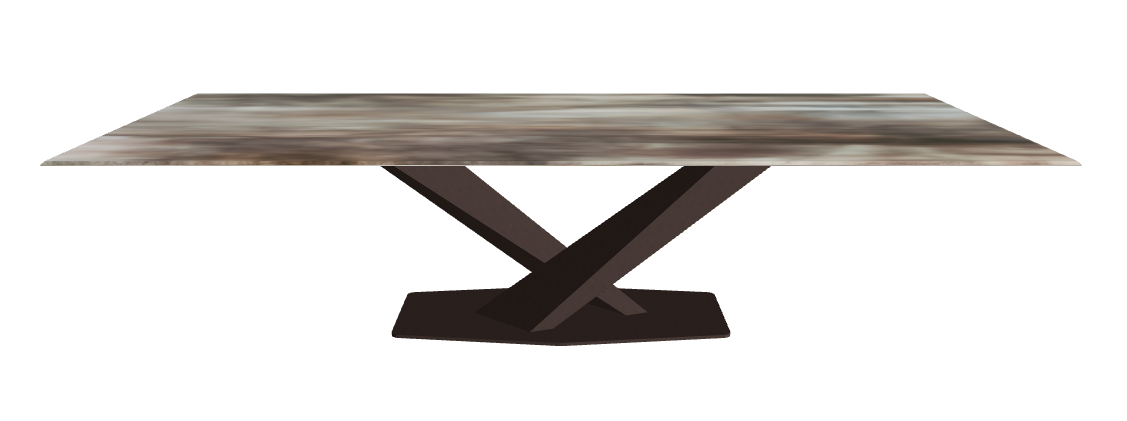 Cattelan Italia Stratos CrystalArt Rectangular & Barrel-Shaped Dining Table