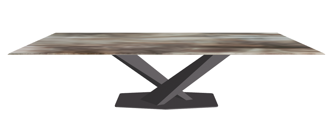Cattelan Italia Stratos CrystalArt Rectangular & Barrel-Shaped Dining Table