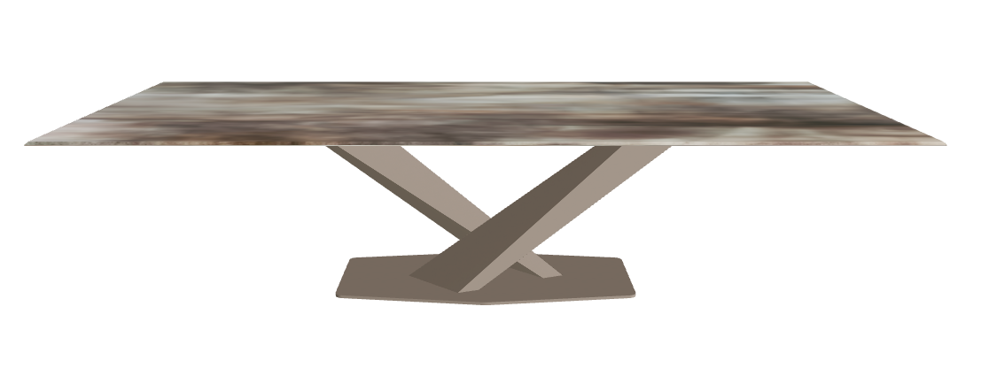 Cattelan Italia Stratos CrystalArt Rectangular & Barrel-Shaped Dining Table