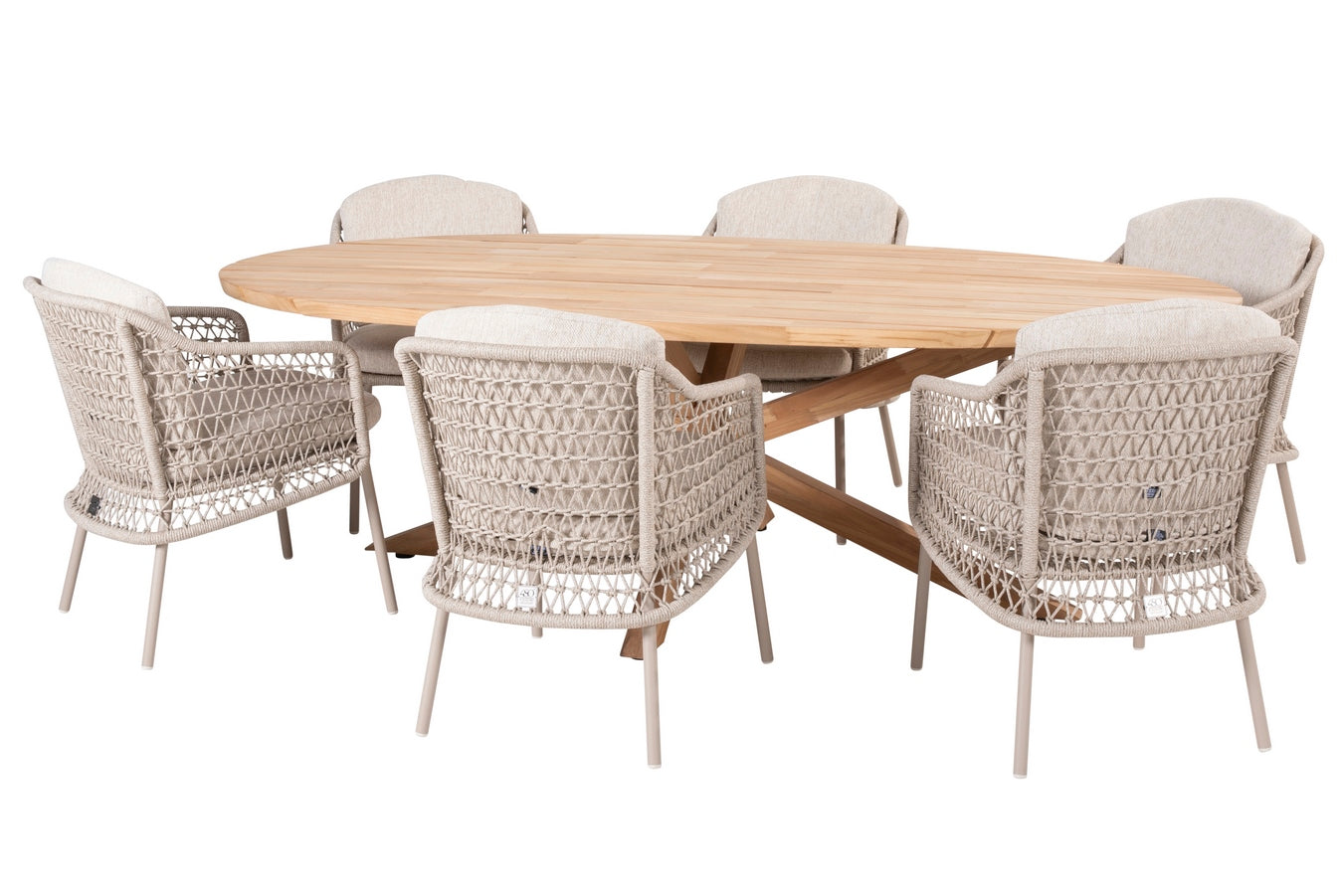 4 Seasons Outdoor Puccini Dining With Prado 240cm Ellipse Table Set