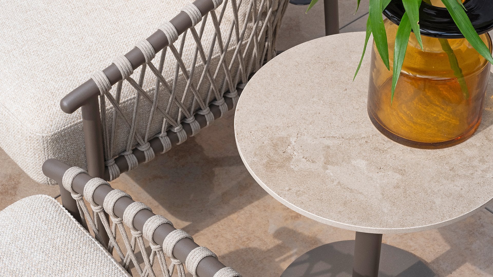 4 Seasons Outdoor Allora 5 Seat Lounge Set with Zucca 90cm Teak Coffee Table