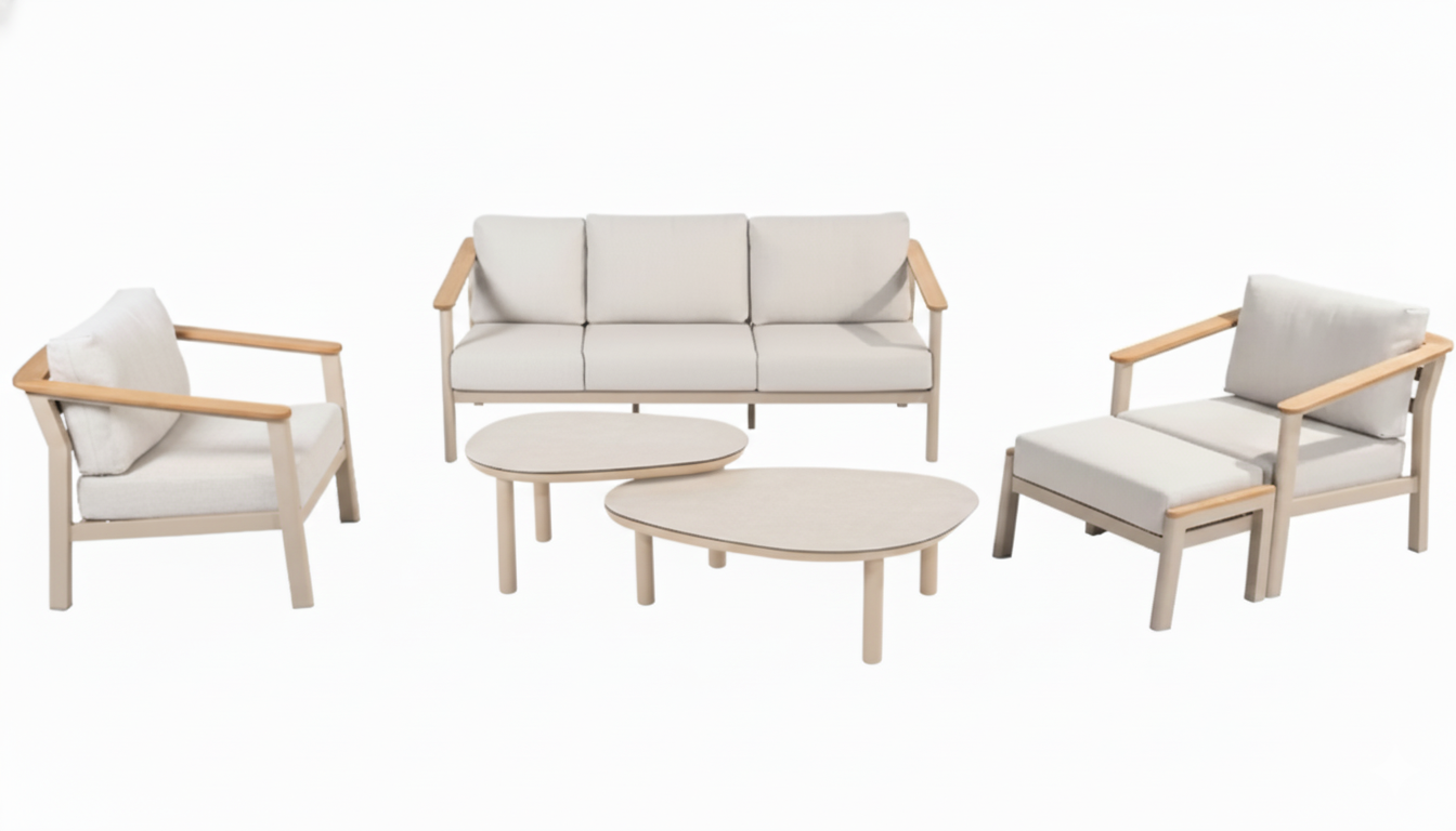 4 Seasons Outdoor Olivia Lounge with Monroe Coffee Table & Footstool