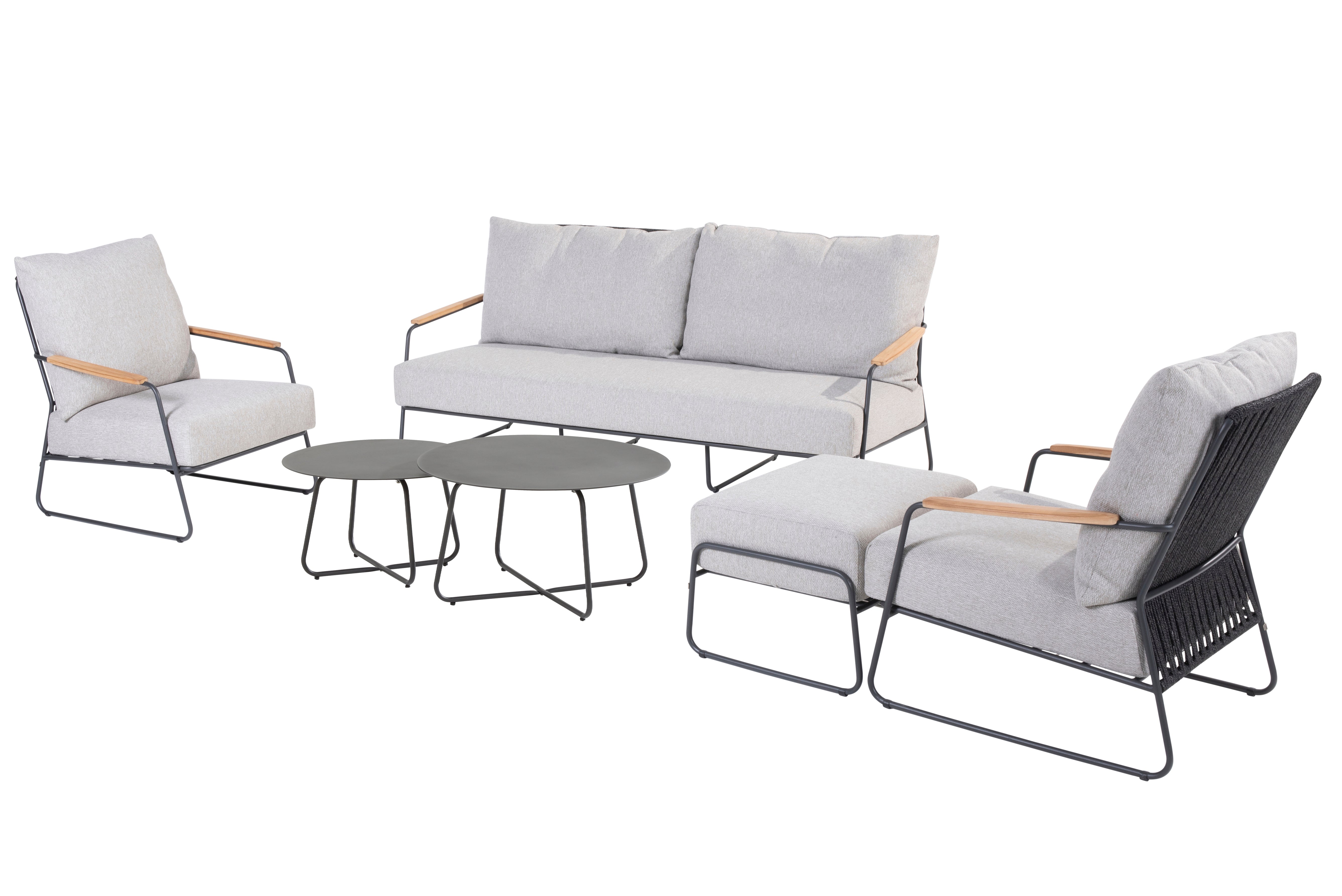 4 Seasons Outdoor Balade Lounge With Verdi Rect And Footstool Set