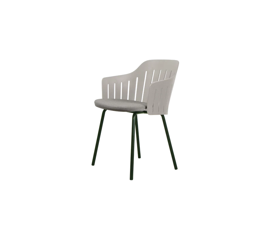 Taupe polypropylene up to 98% recycled_Dark green aluminium