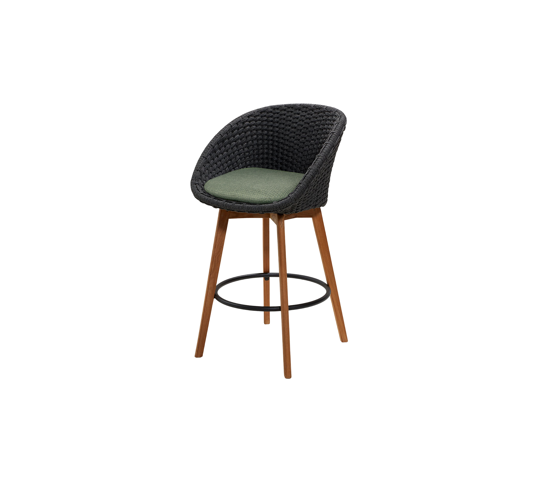 Cane-line Peacock Bar Chair with Teak Legs