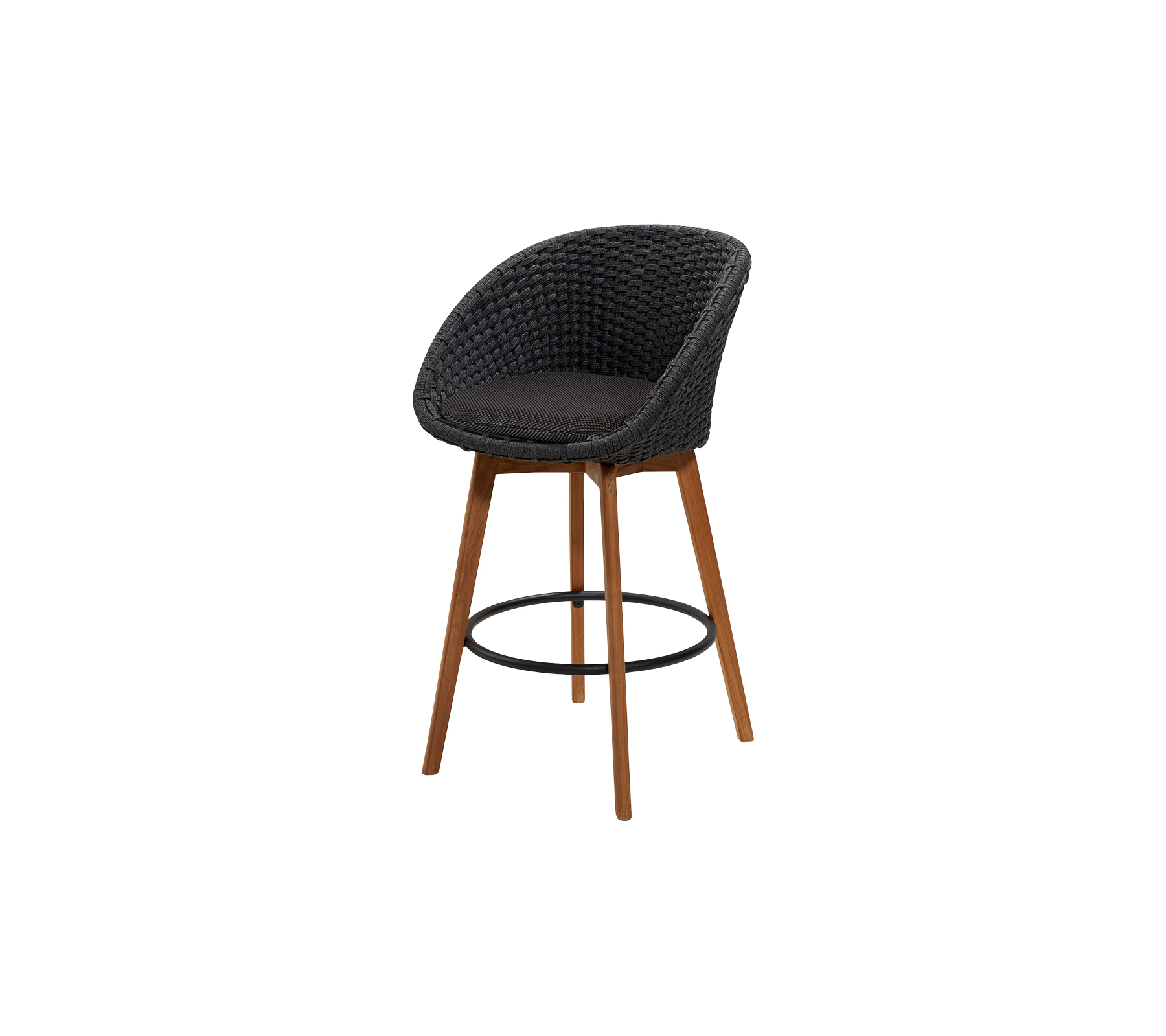 Cane-line Peacock Bar Chair with Teak Legs