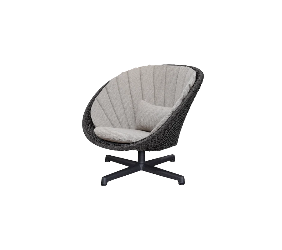 Cane-line Peacock Lounge Chair with Swivel Aluminium Base