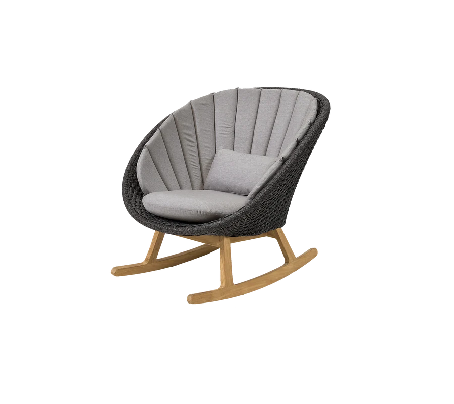 Cane-line Peacock Rocking Chair With Teak Legs