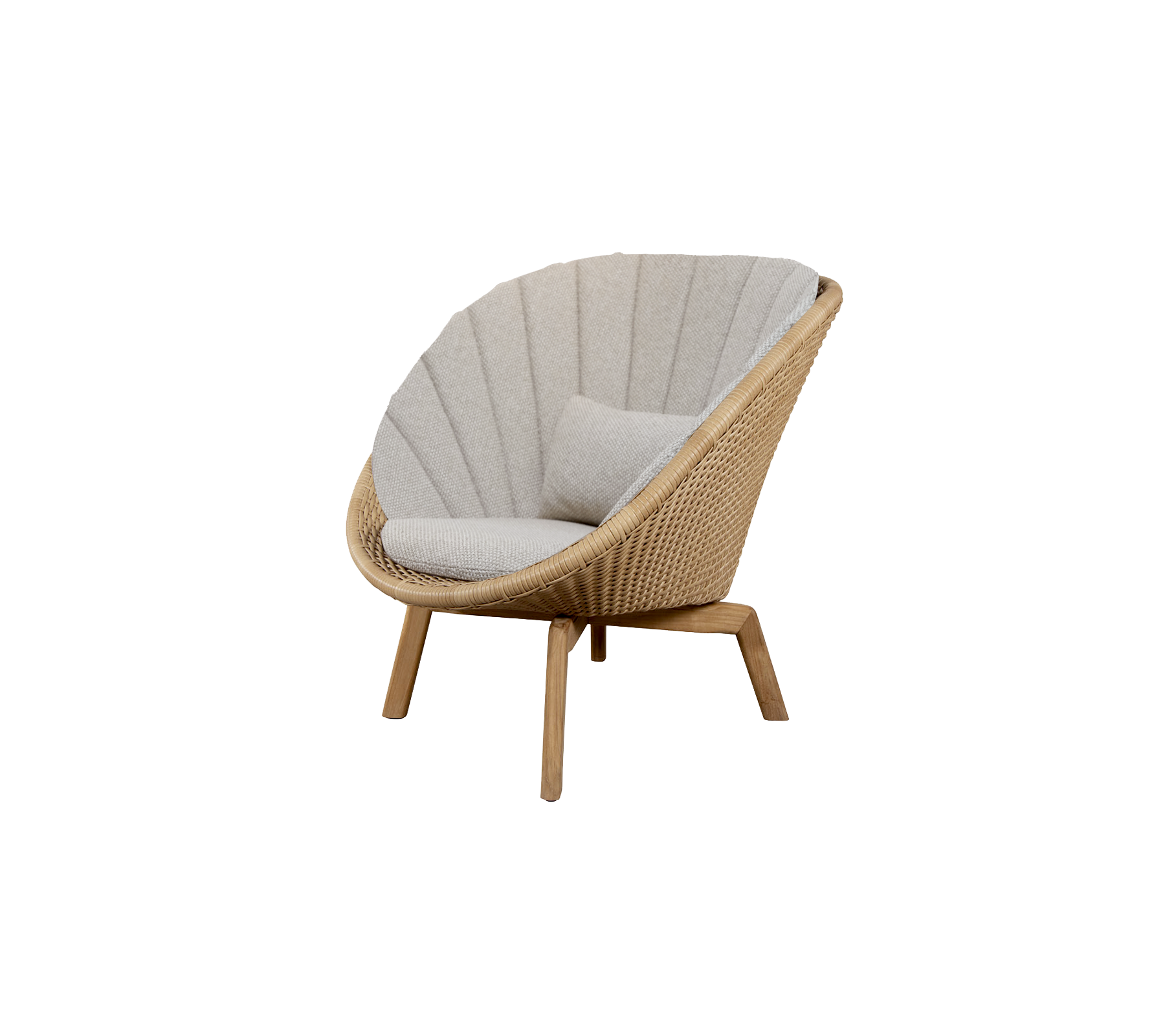 Cane-line Peacock Lounge Chair With Teak Legs