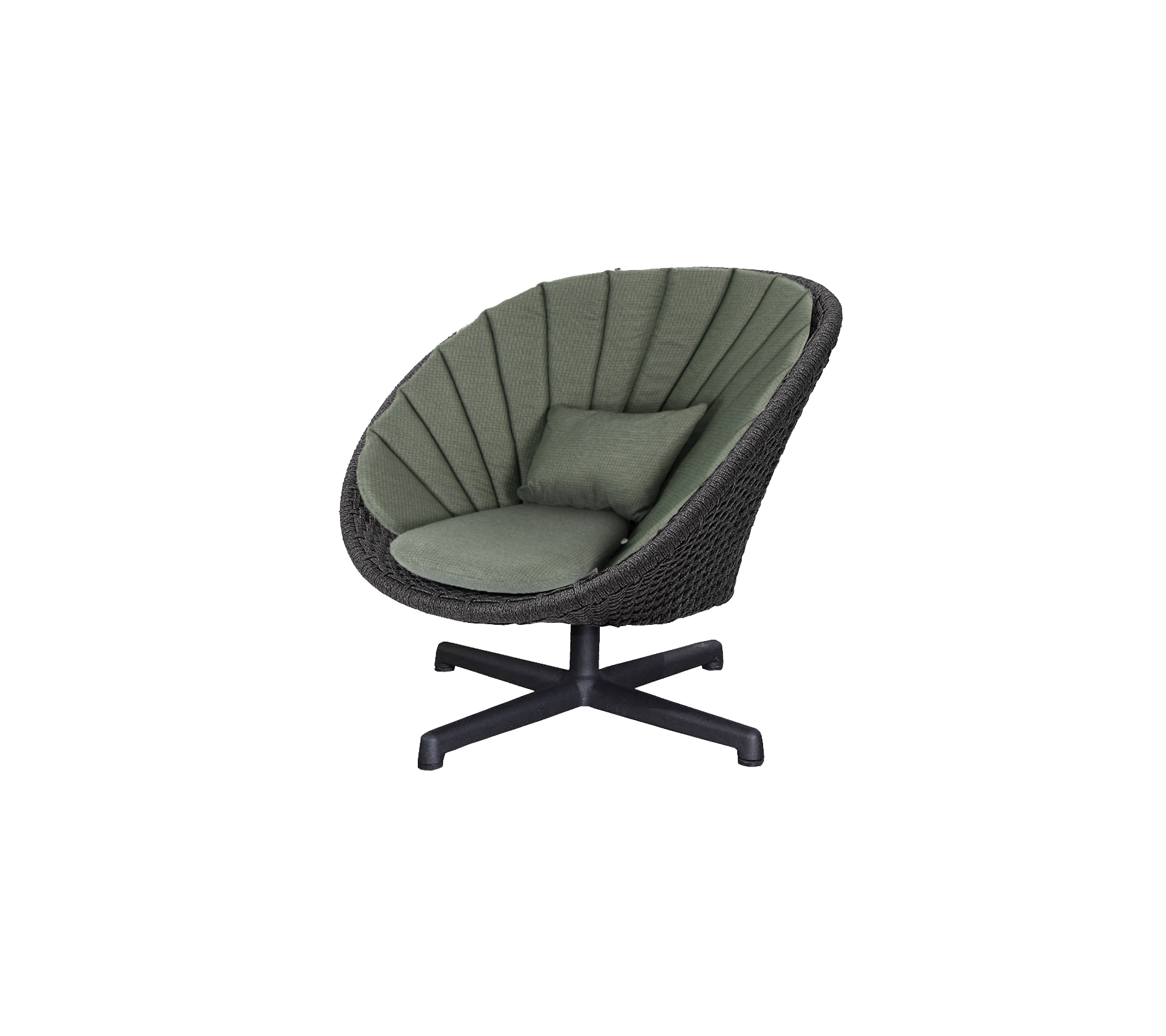 Cane-line Peacock Lounge Chair with Swivel Aluminium Base