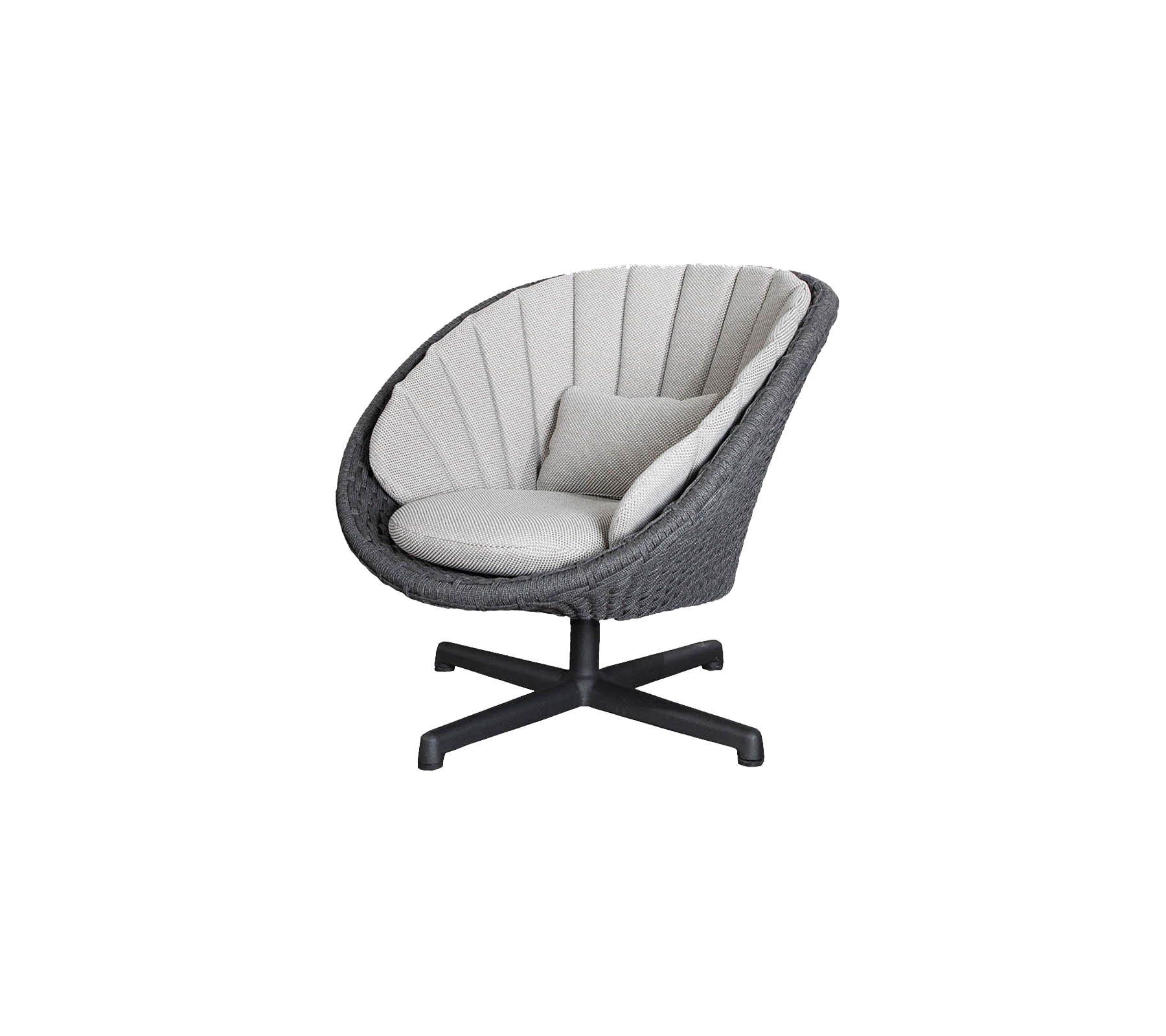 Cane-line Peacock Lounge Chair with Swivel Aluminium Base