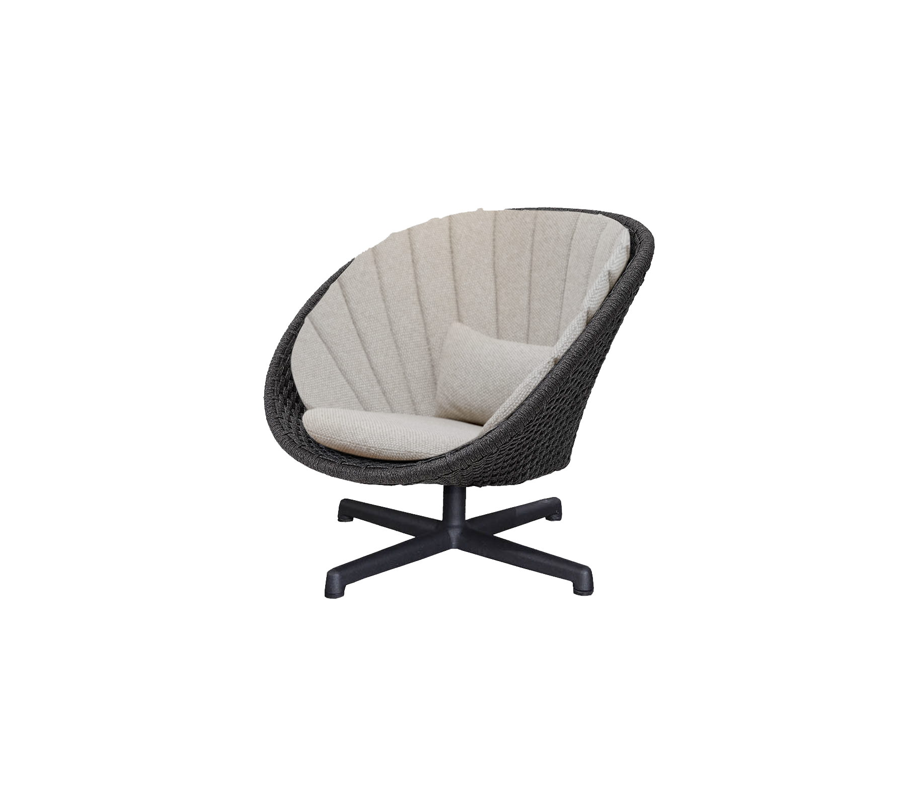 Cane-line Peacock Lounge Chair with Swivel Aluminium Base