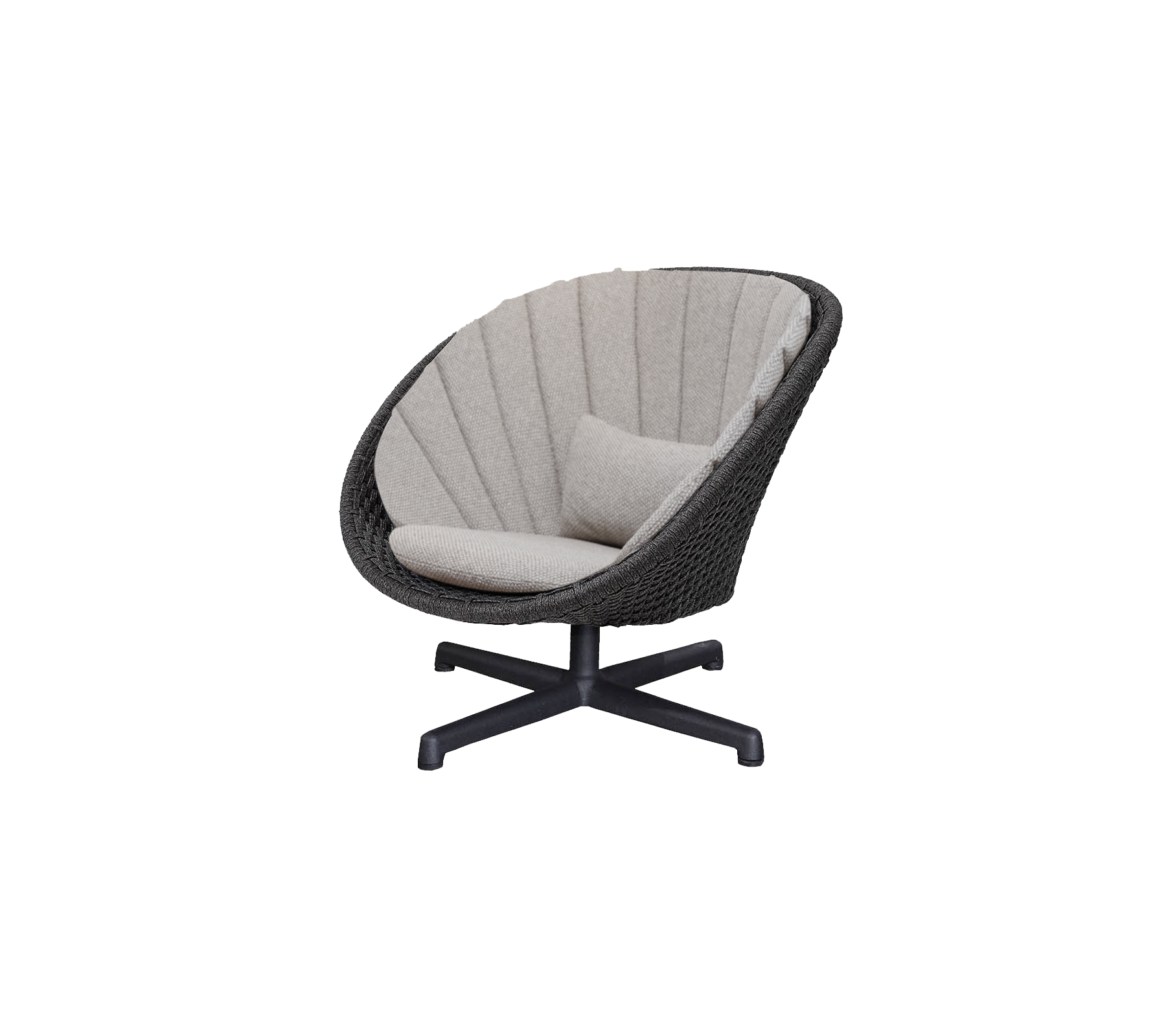 Cane-line Peacock Lounge Chair with Swivel Aluminium Base