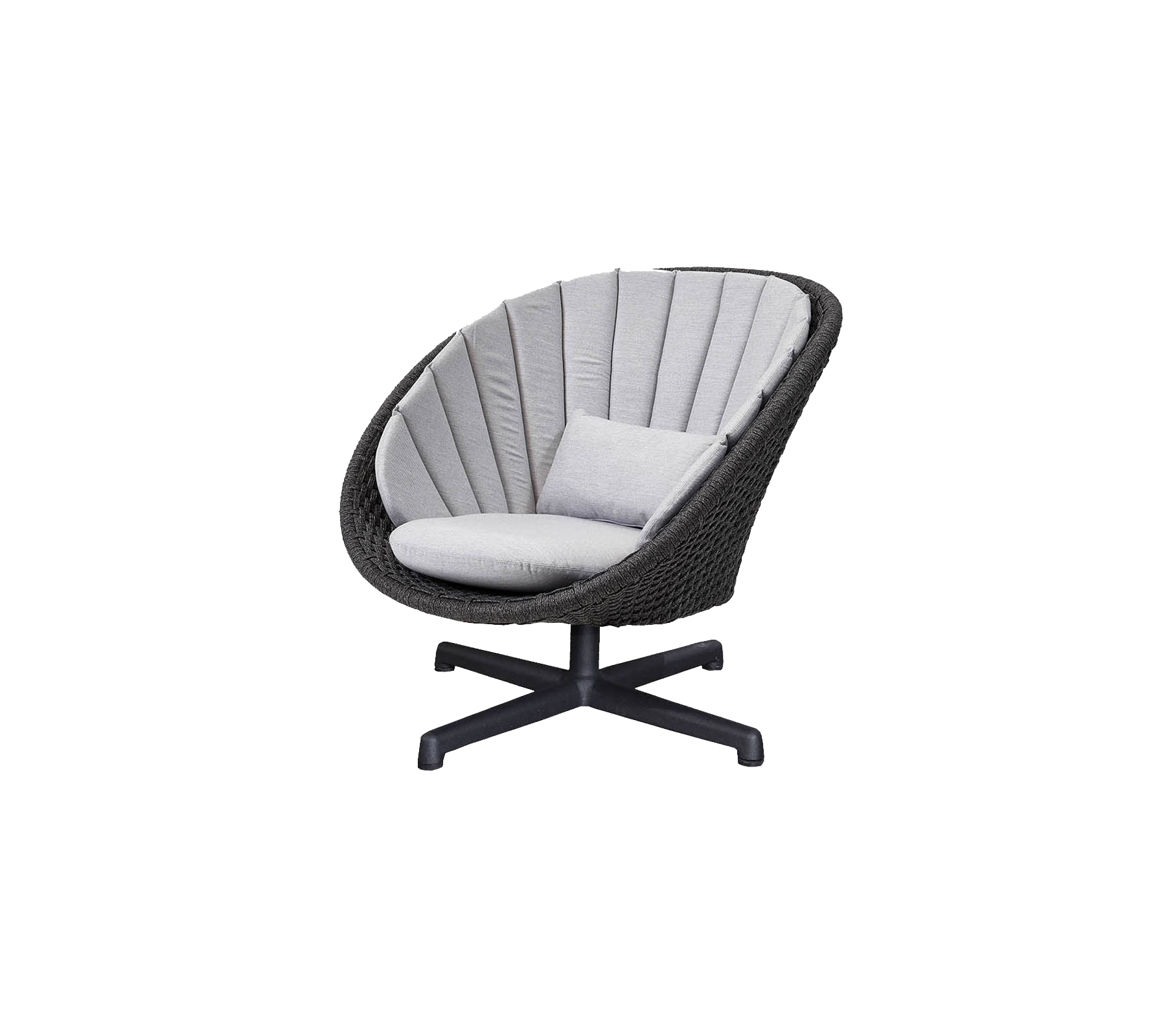 Cane-line Peacock Lounge Chair with Swivel Aluminium Base