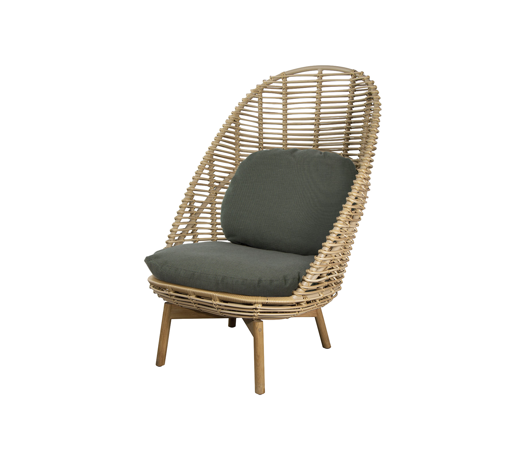 Cane-line Hive Highback Chair W/Teak Legs