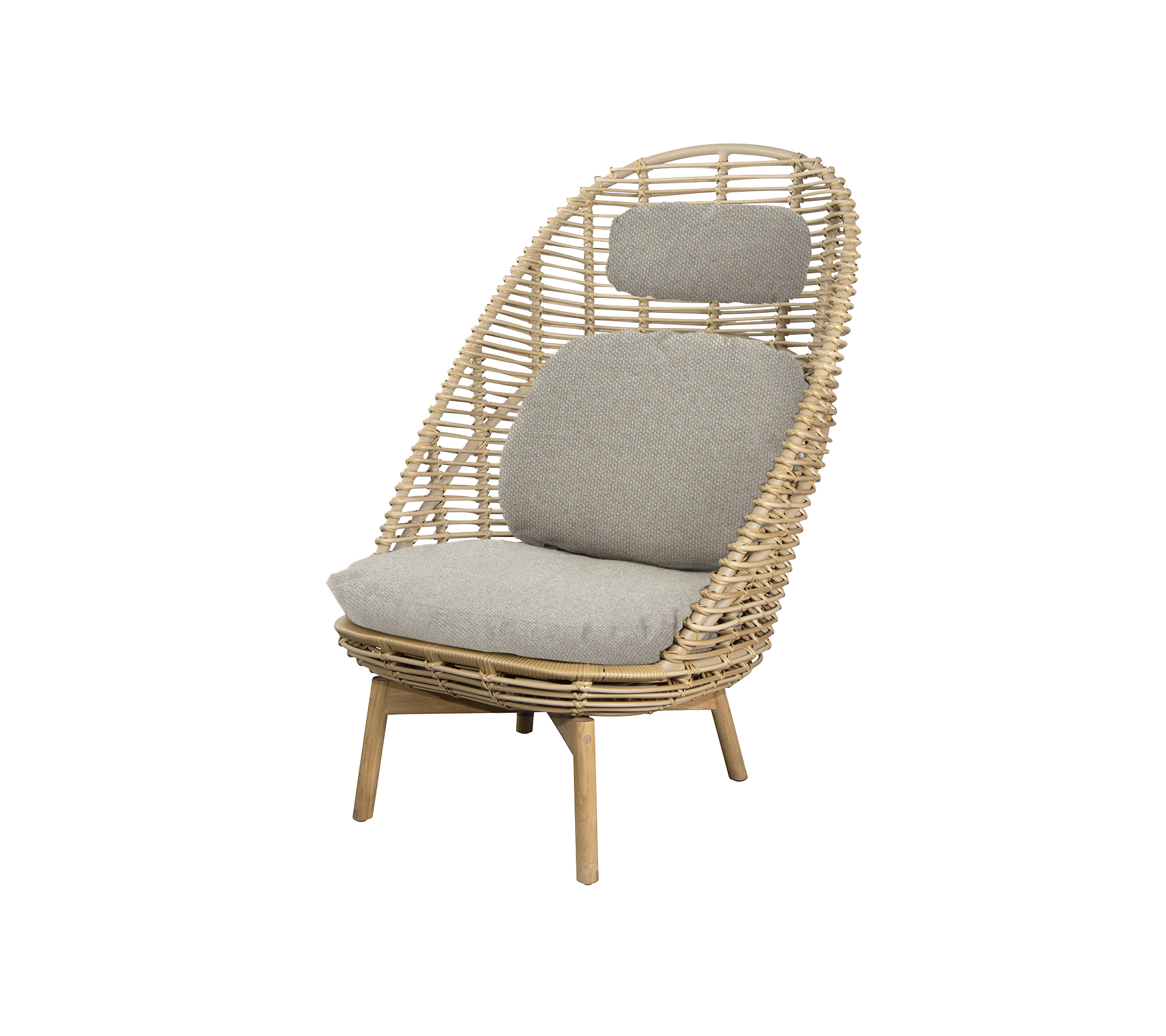 Cane-line Hive Highback Chair W/Teak Legs