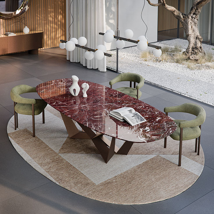 Cattelan Italia Skorpio Round & Biscuit Shaped Marble Dining Table