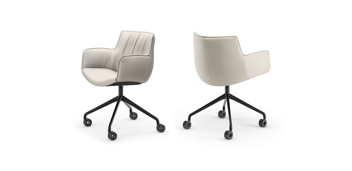 Cattelan Italia Rhonda Wheels Swivel Office Armchair