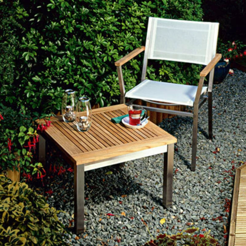 Barlow Tyrie Equinox Occasional Low Table 44 Square Teak Top