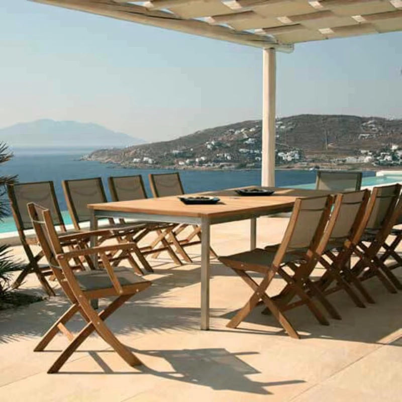 Barlow Tyrie Equinox Dining Extending Table 230 Rectangular Teak Top