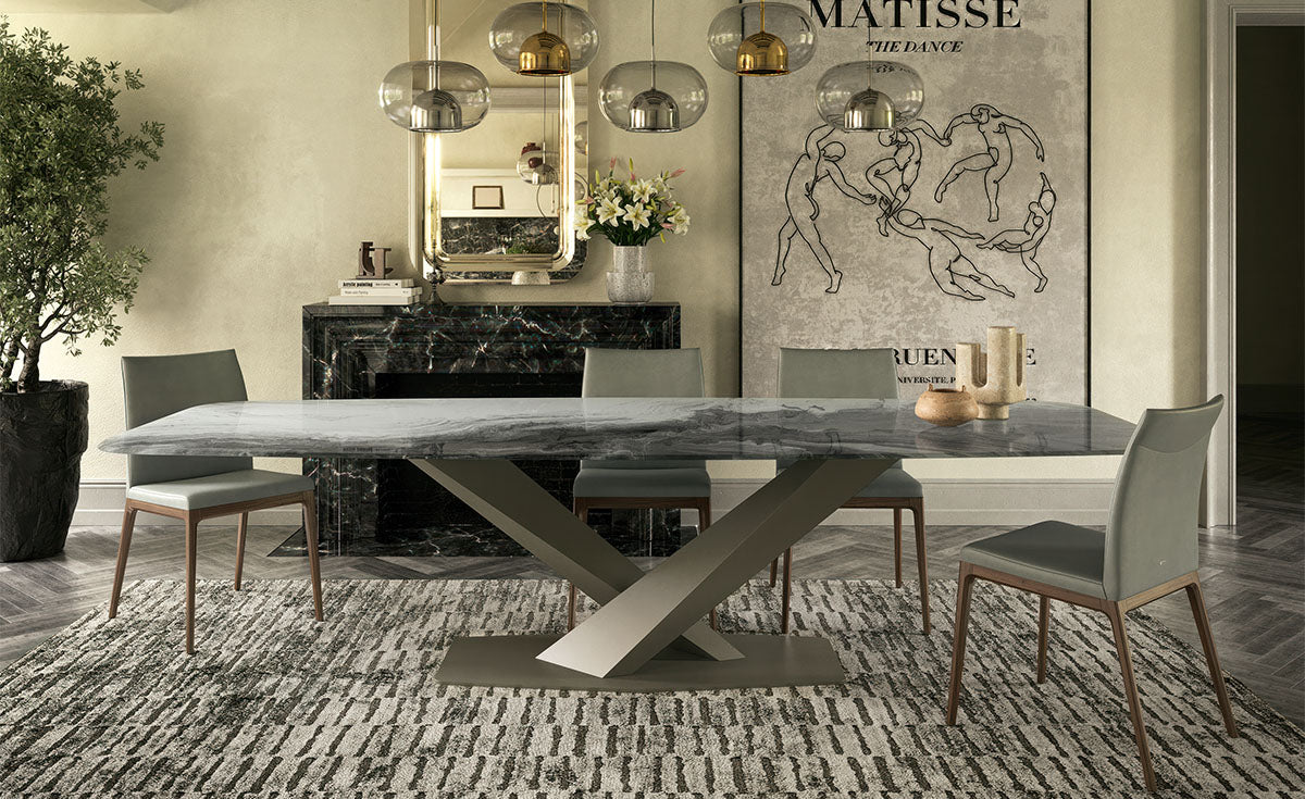 Cattelan Italia Stratos CrystalArt Rectangular & Barrel-Shaped Dining Table