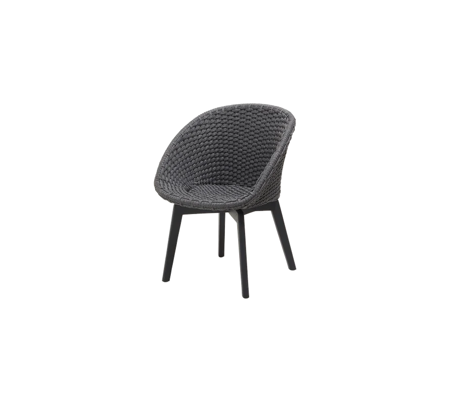 Cane-line Peacock Chair with Black Teak Legs Indoor