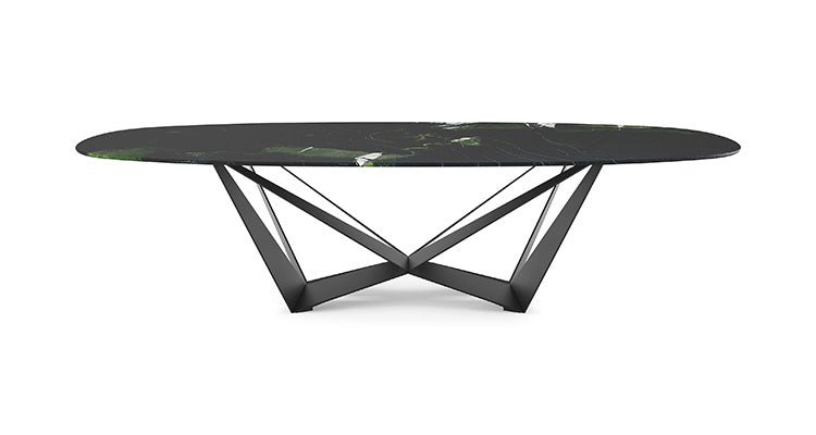 Cattelan Italia Skorpio Round & Biscuit Shaped Marble Dining Table