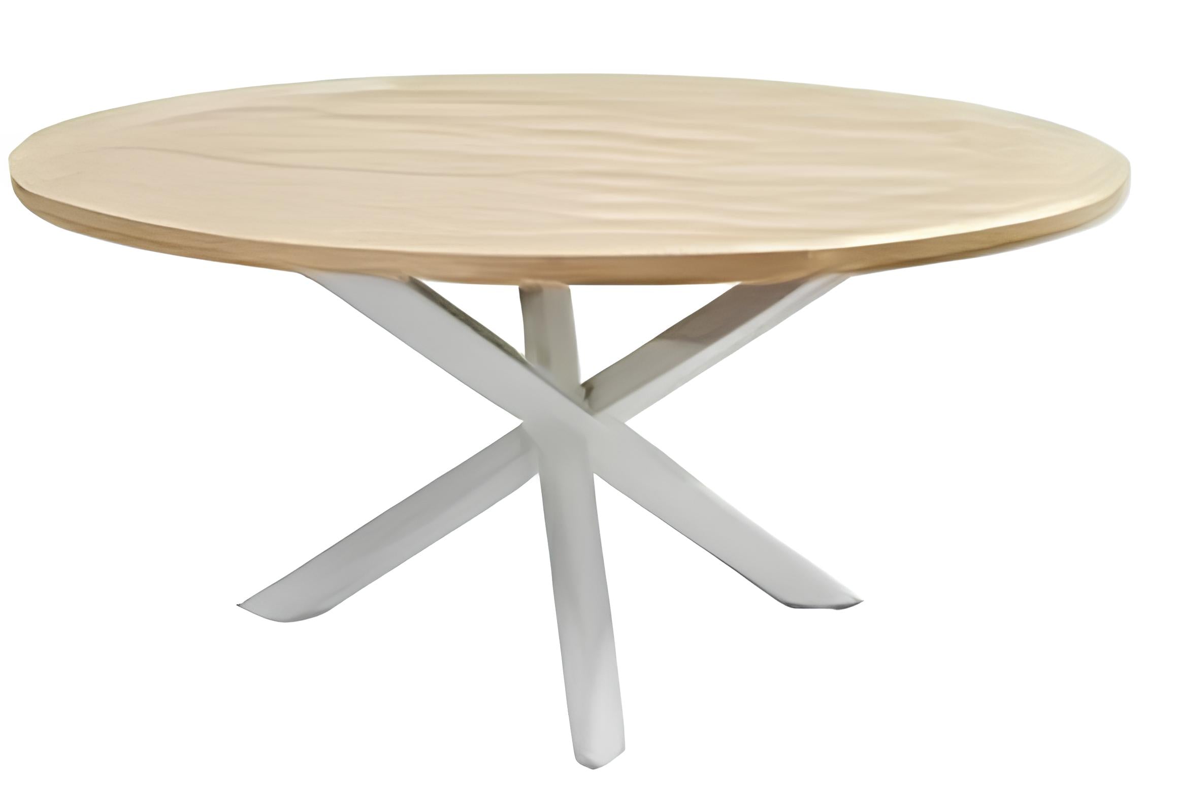 4 Seasons Outdoor Prado Dining Table With 160 cm Width , Natural Teak Top & Frost Grey Legs