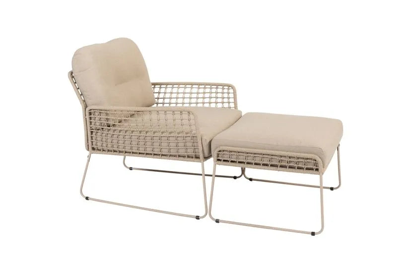 4 Seasons Outdoor Albano Footstool With Cushion