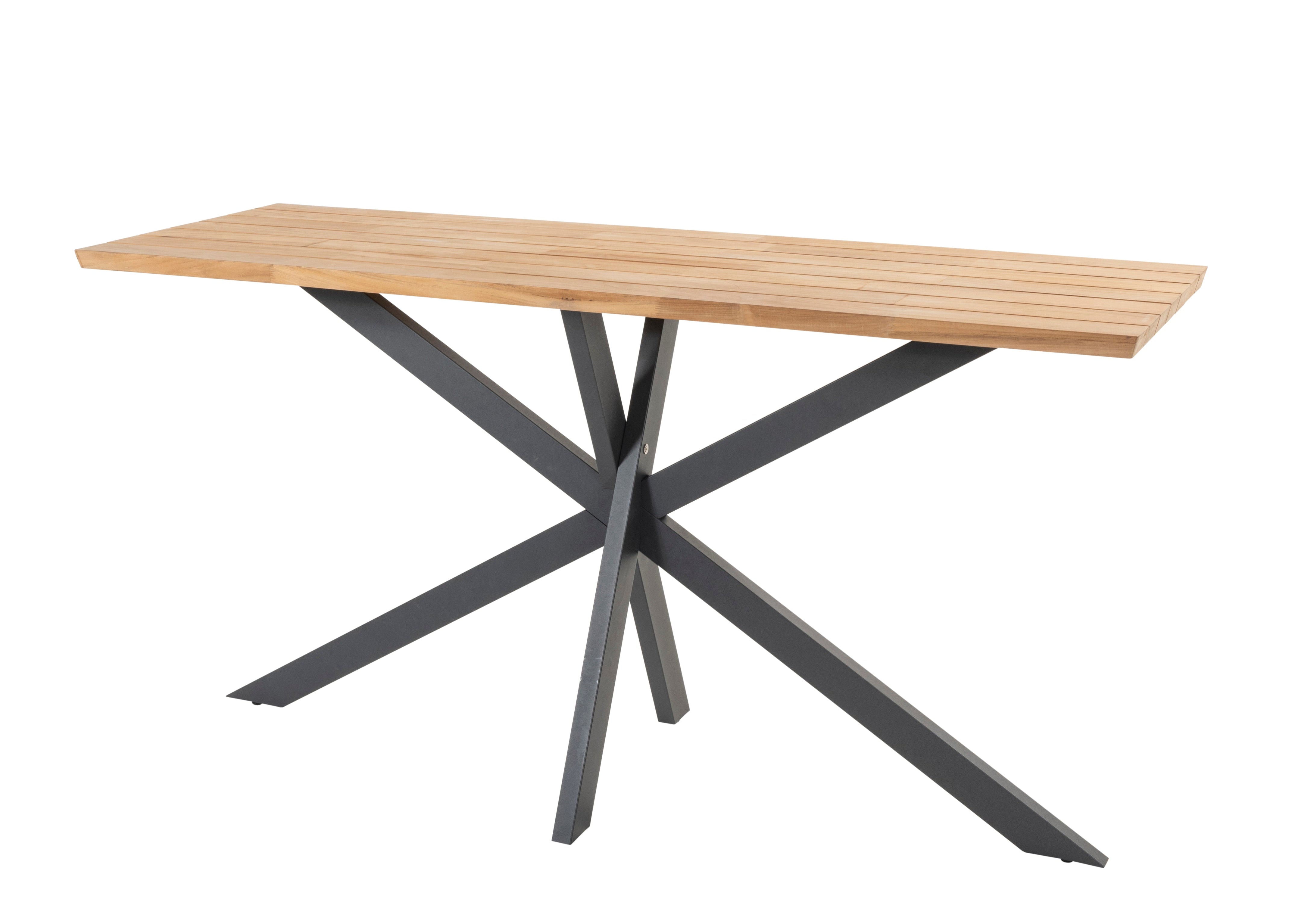 4 Seasons Outdoor Prado Dining Table Ellipse 240 X 115 cm Natural Teak Top And Anthracite Legs