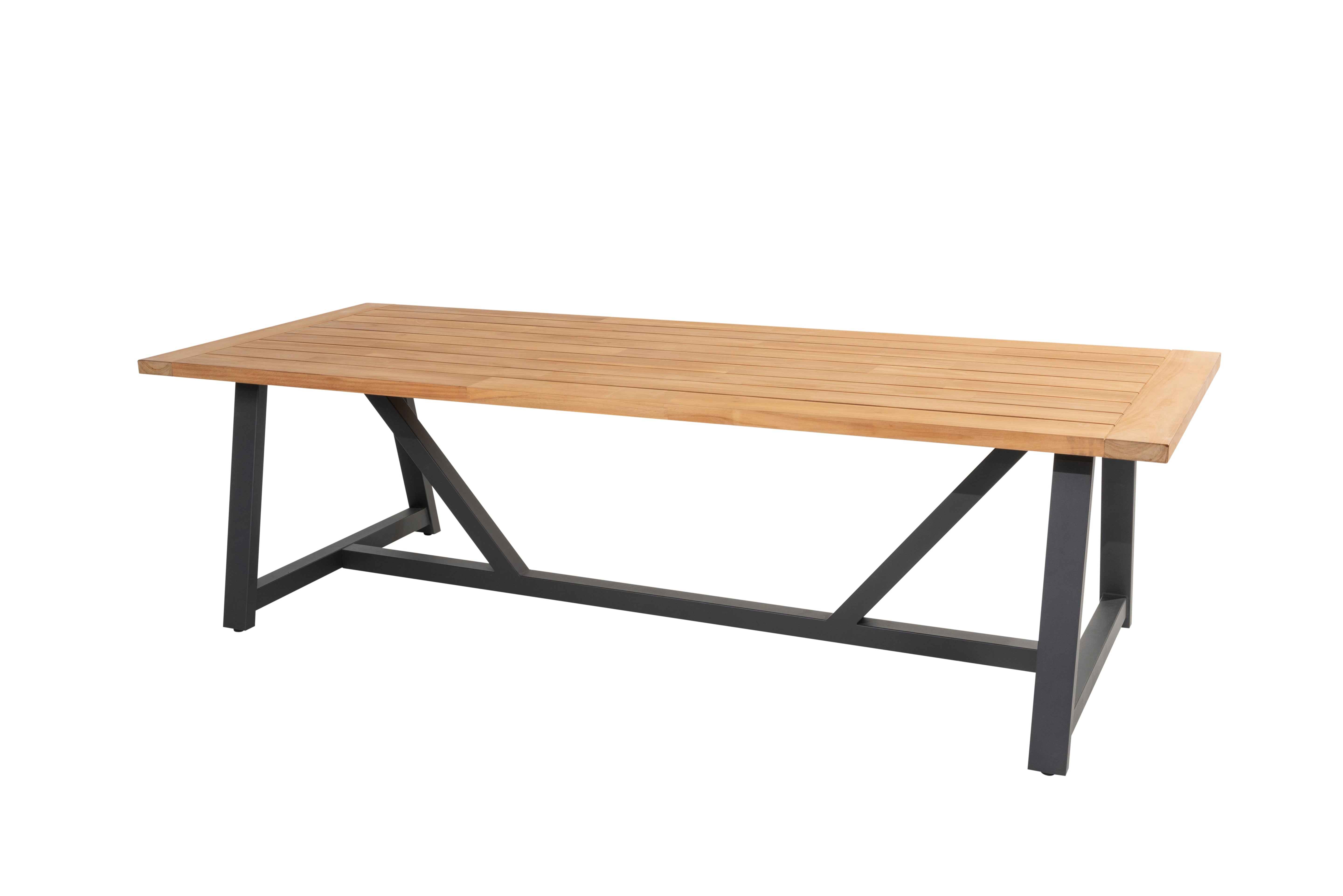 4 Seasons Outdoor Noah Dining Base Anthracite For 260 X 100  Top Natural Teak (H75 Cm)
