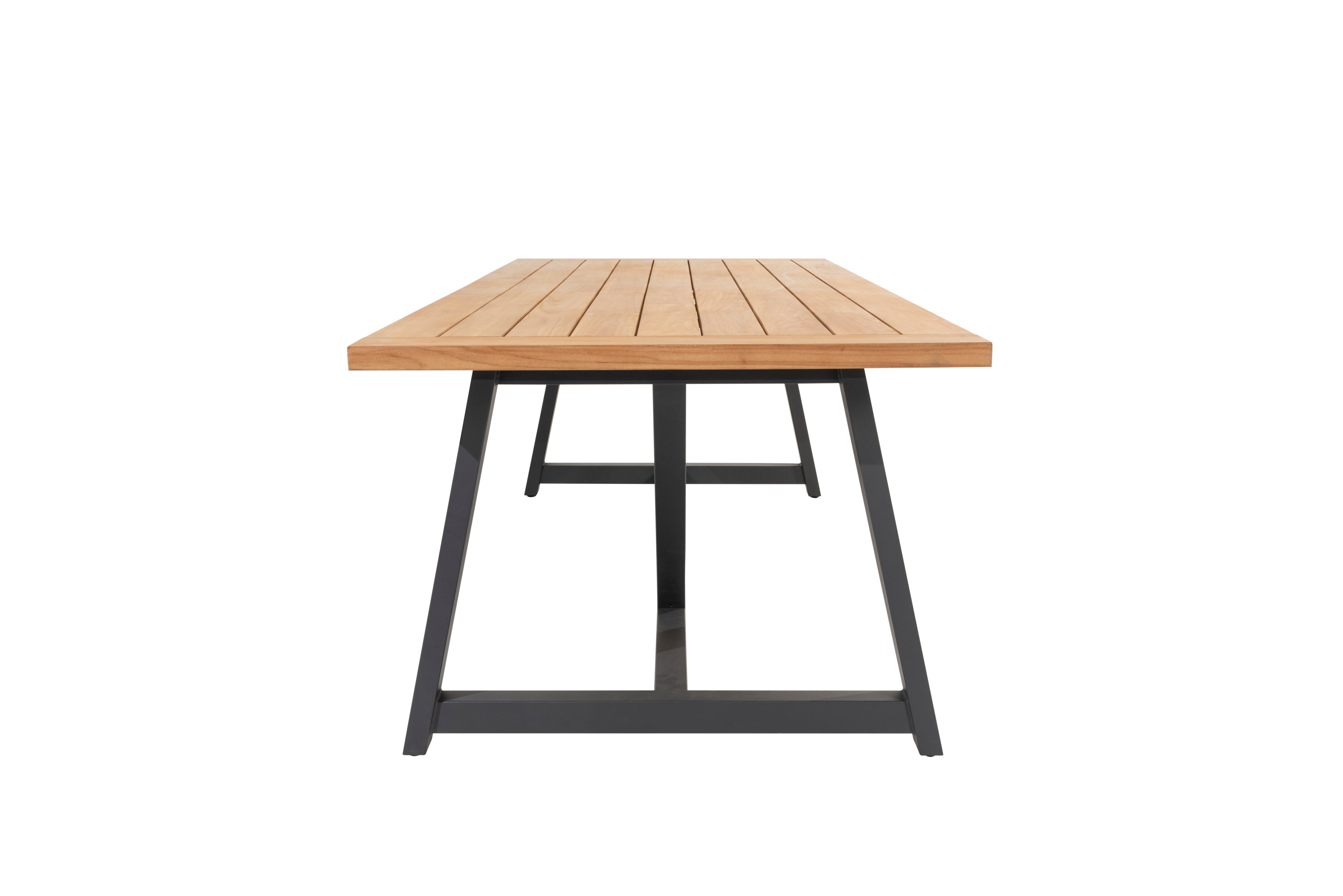 4 Season Outdoor Noah Dining Table Teak Natural Top & Anthracite base 260 X 100 X 75 cm