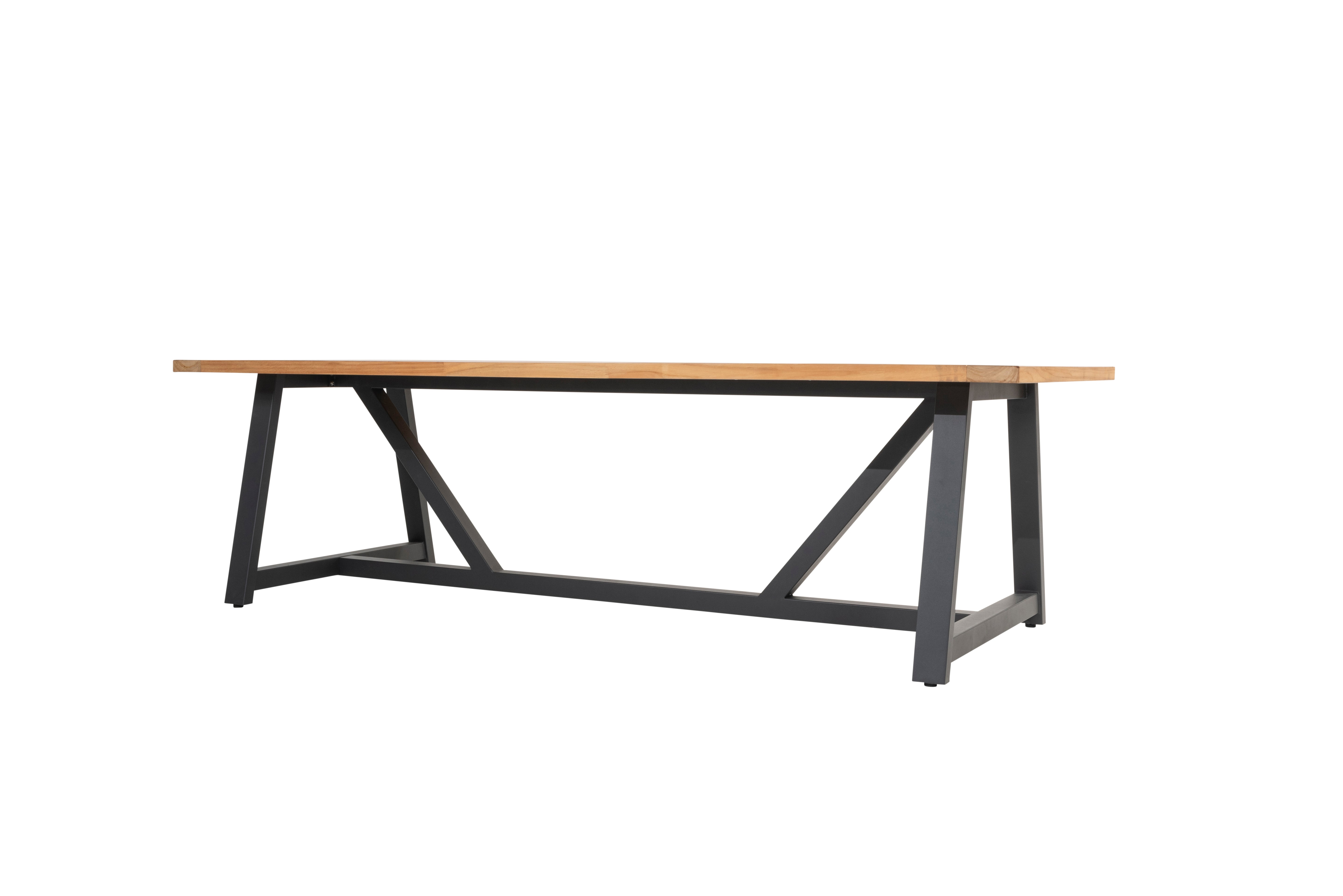 4 Season Outdoor Noah Dining Table Teak Natural Top & Anthracite base 260 X 100 X 75 cm