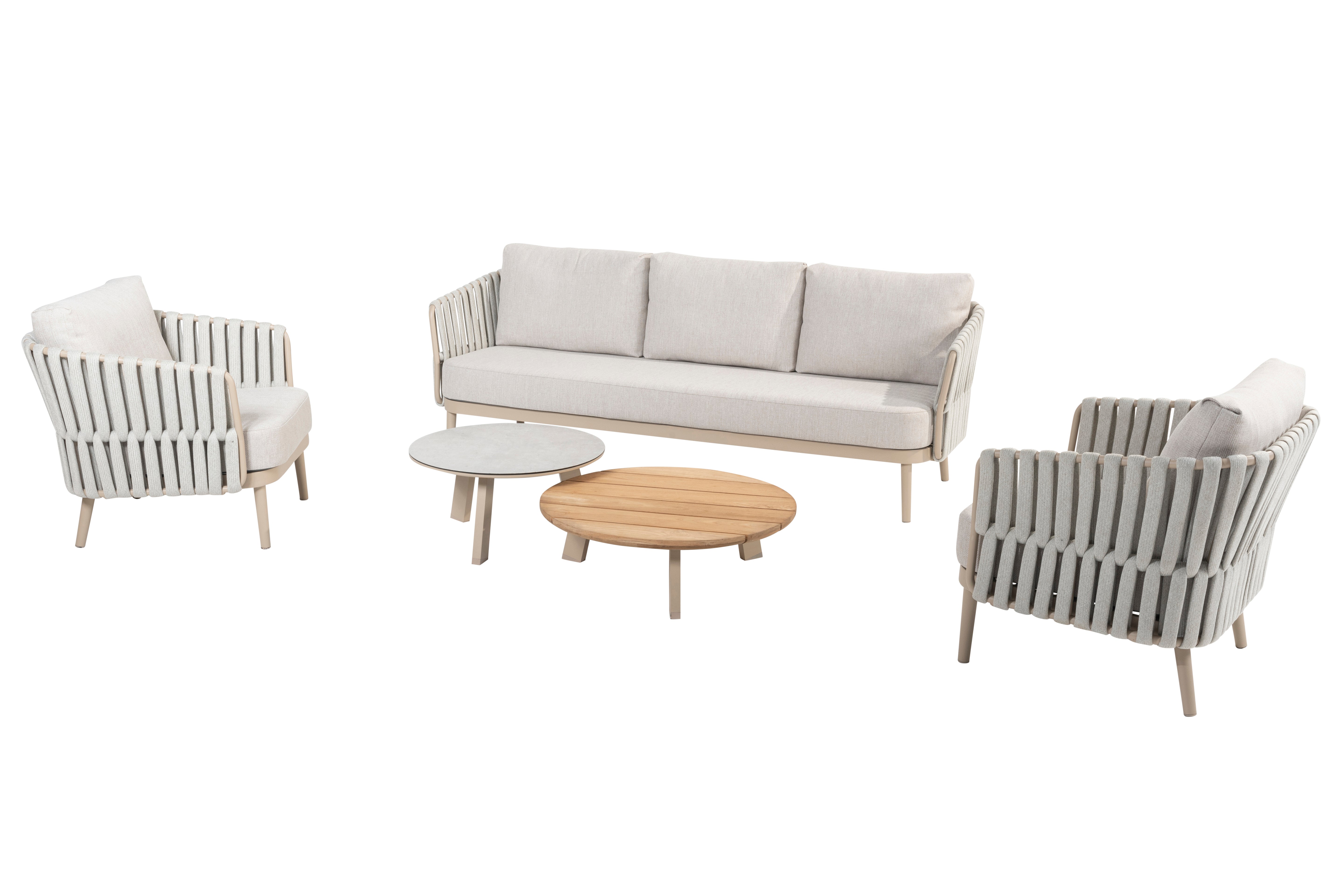 4 Seasons Outdoor Eva Lounge with Monroe Coffee Tables