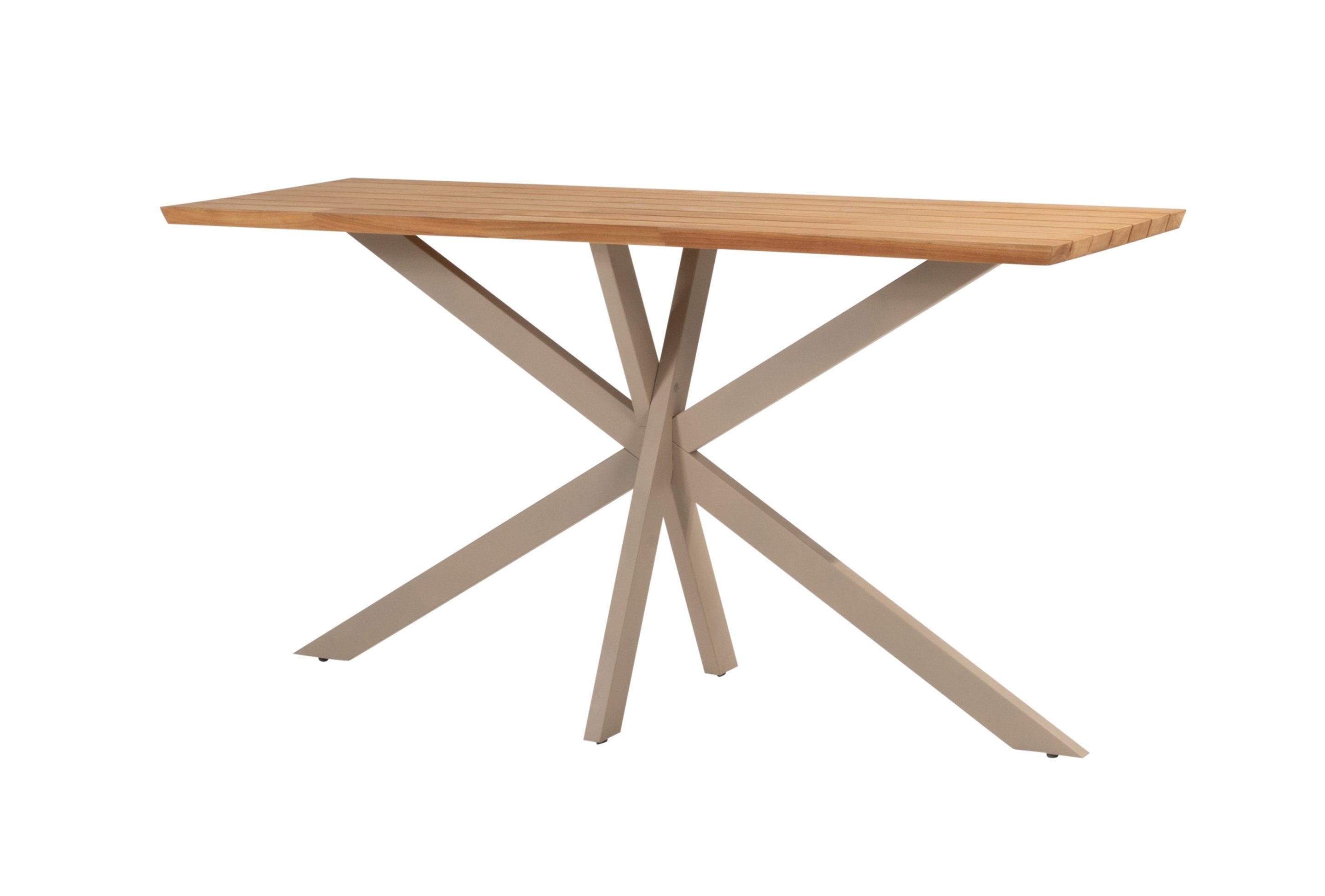 4 Seasons Outdoor Prado Bar Table 200 X 70 X 105 cm With Natural Teak Top And Latte Legs