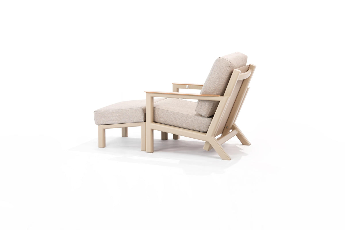 4 Seasons Outdoor Xara 2 Seat Relax Paros HAT75cm Drum Ceramic Dining Table & Footstools