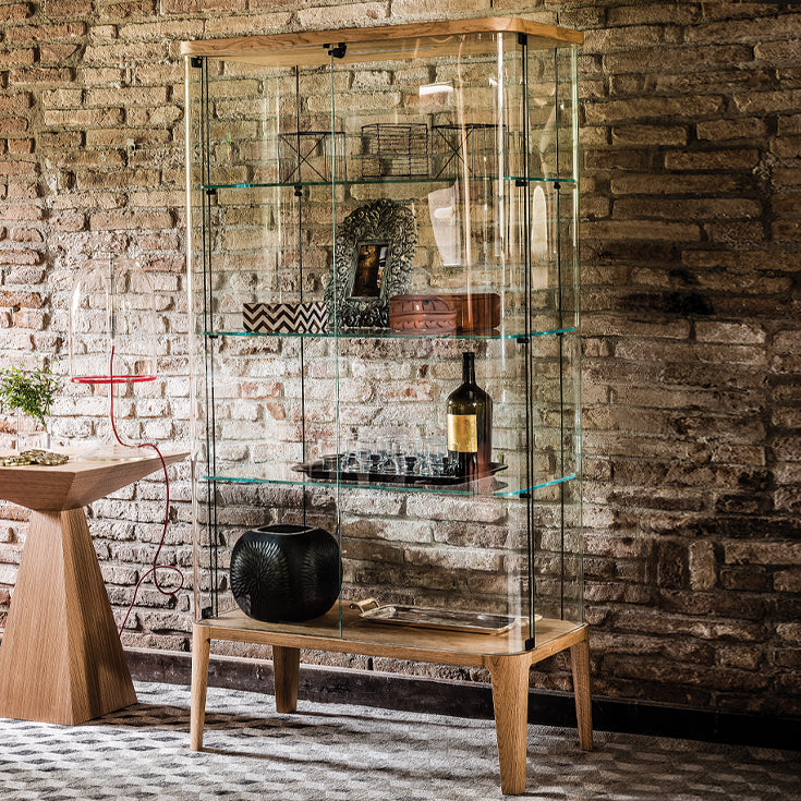 Cattelan Italia Chantal Extra Clear Glass Showcase