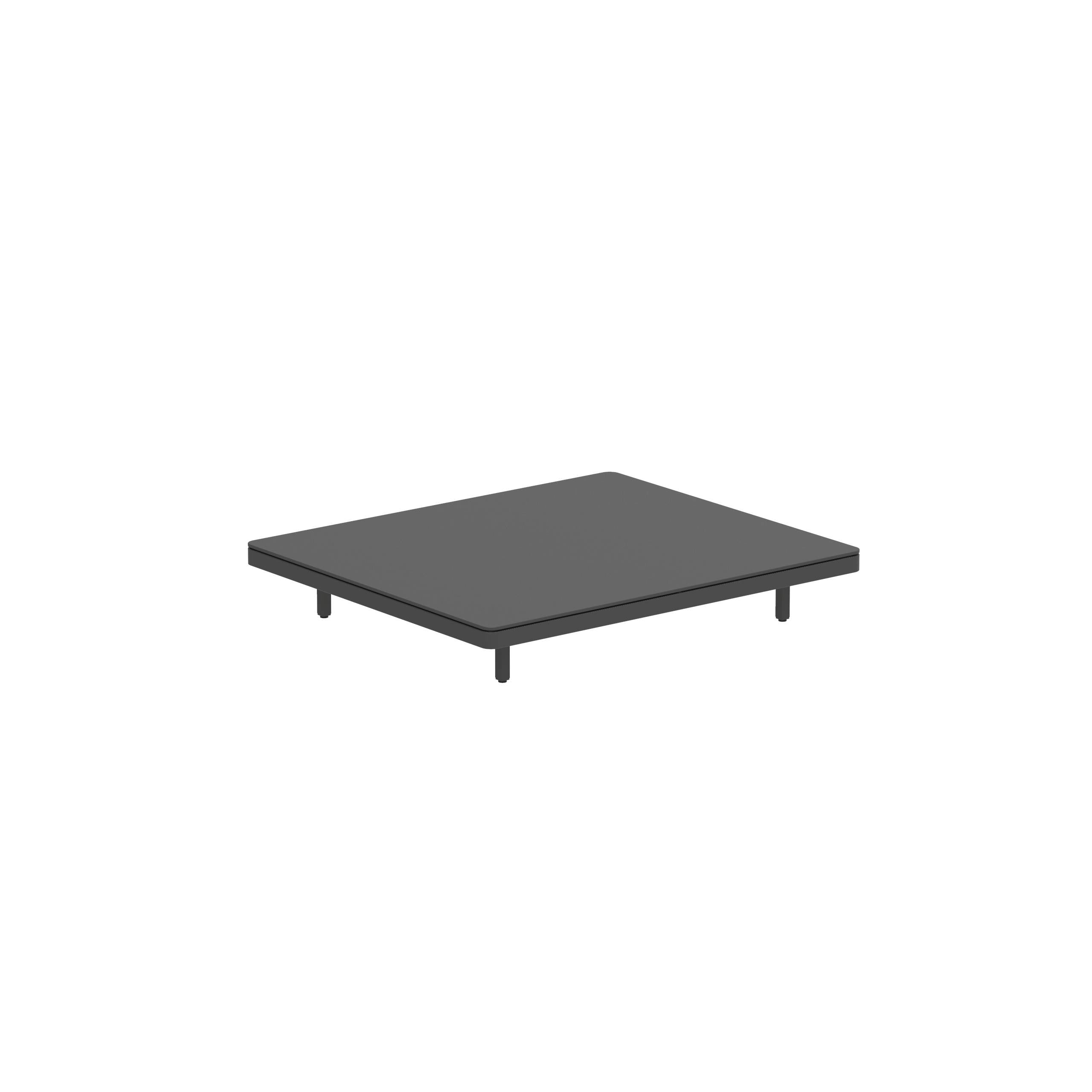 Alura Lounge 140 Table 140x120x23cm Black Tabletop Ceramic Black