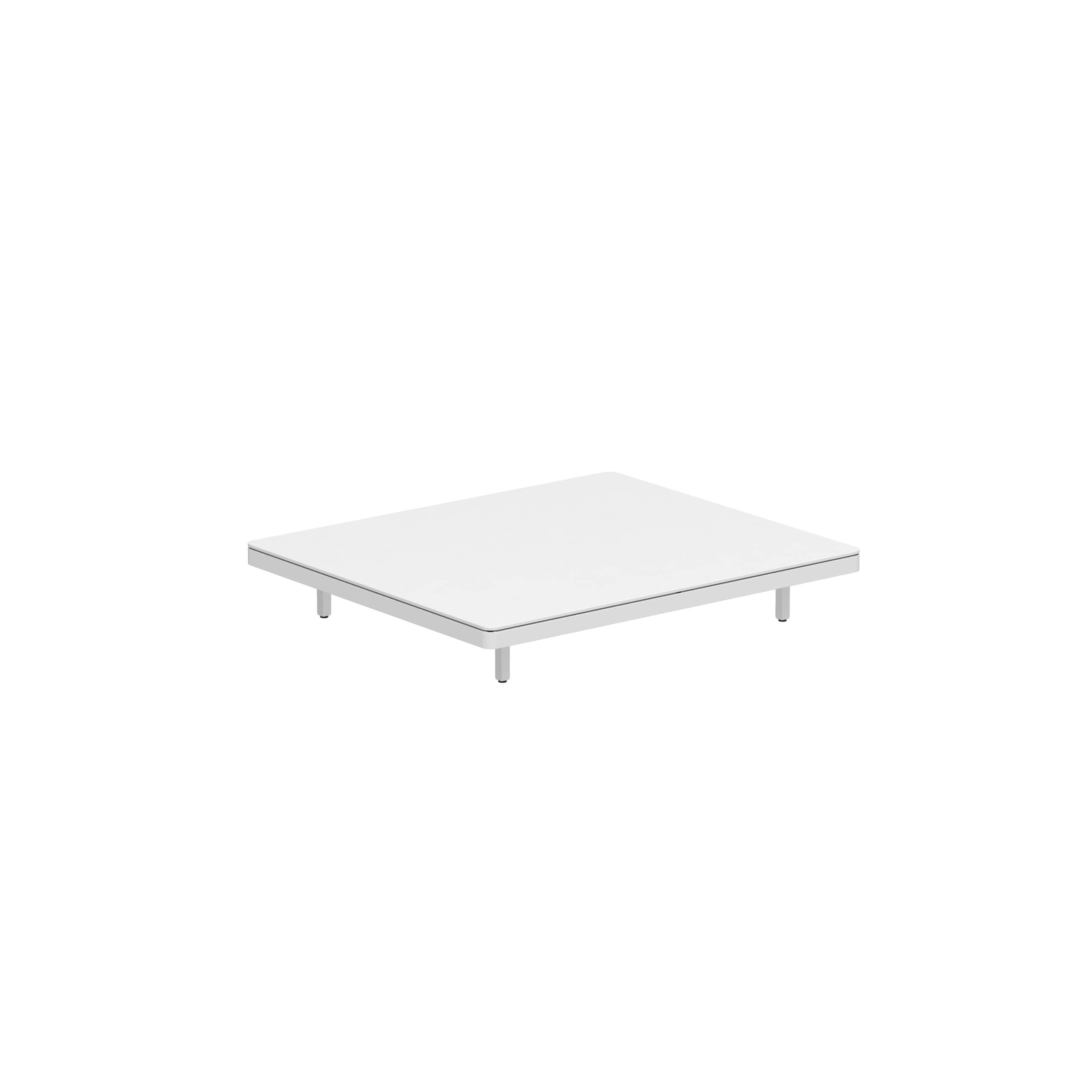 Alura Lounge 140 Table 140x120x23cm White Tabletop Ceramic White