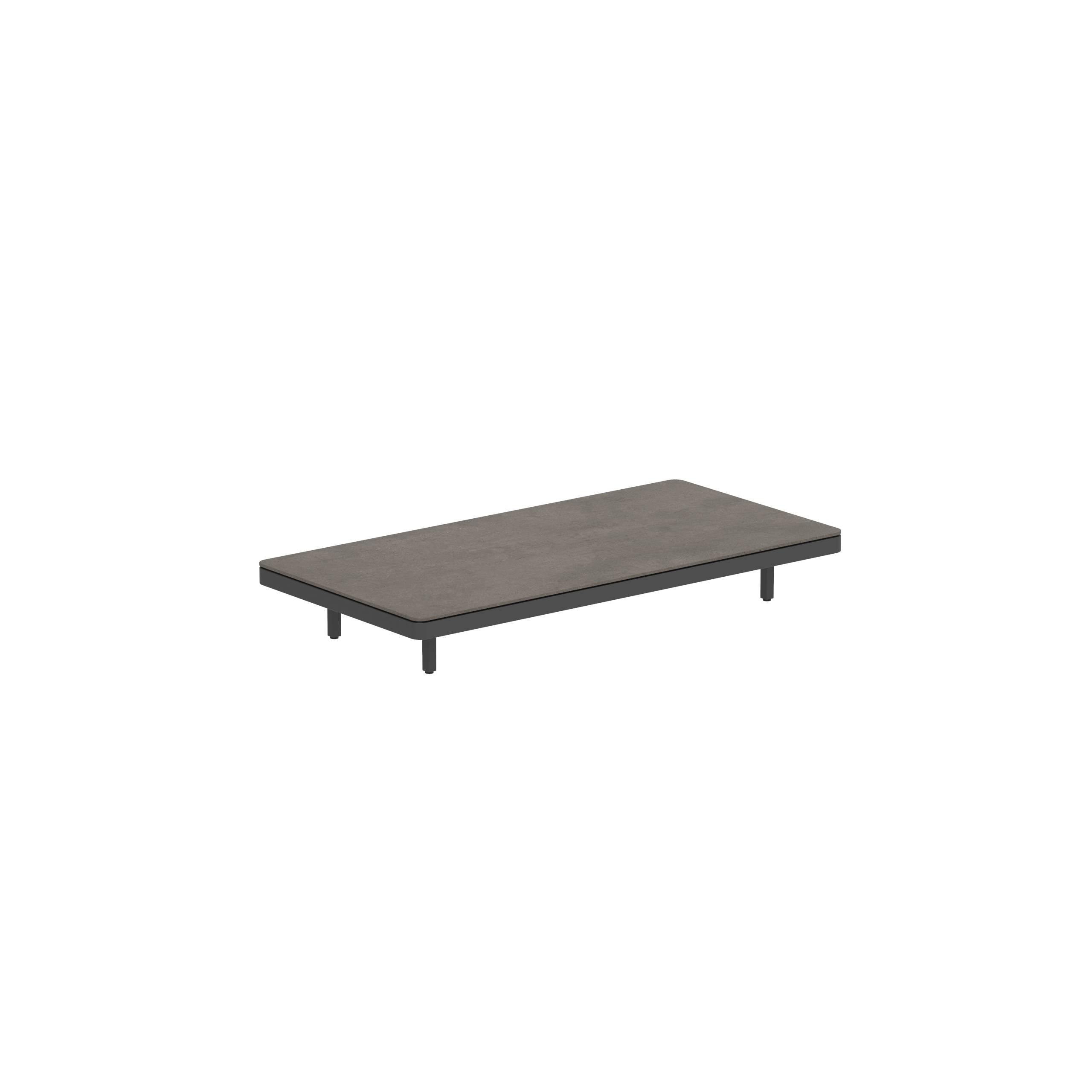 Alura Lounge 160 Table 160x80x23cm Black Tabletop Ceramic Terra Marrone