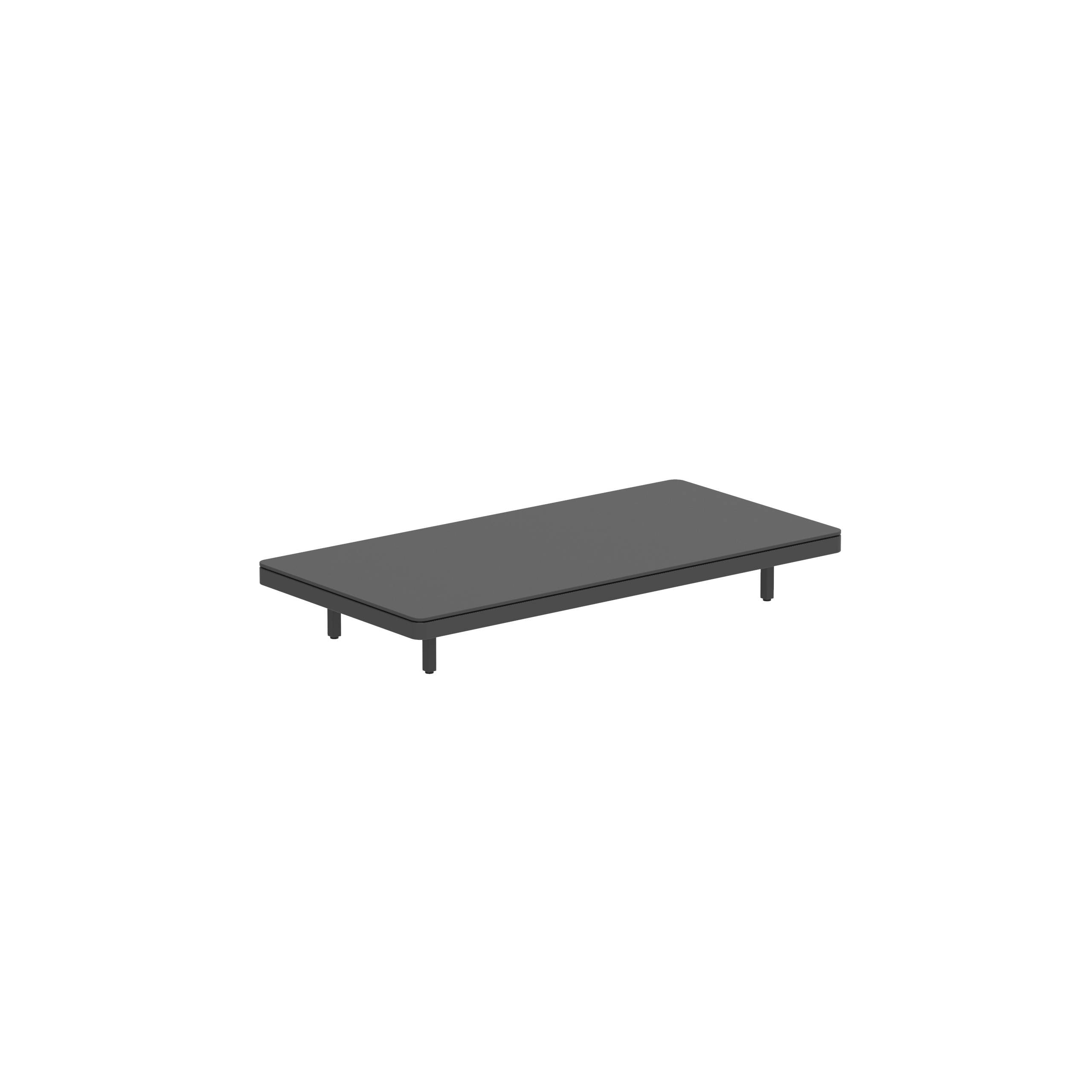 Alura Lounge 160 Table 160x80x23cm Black Tabletop Ceramic Black