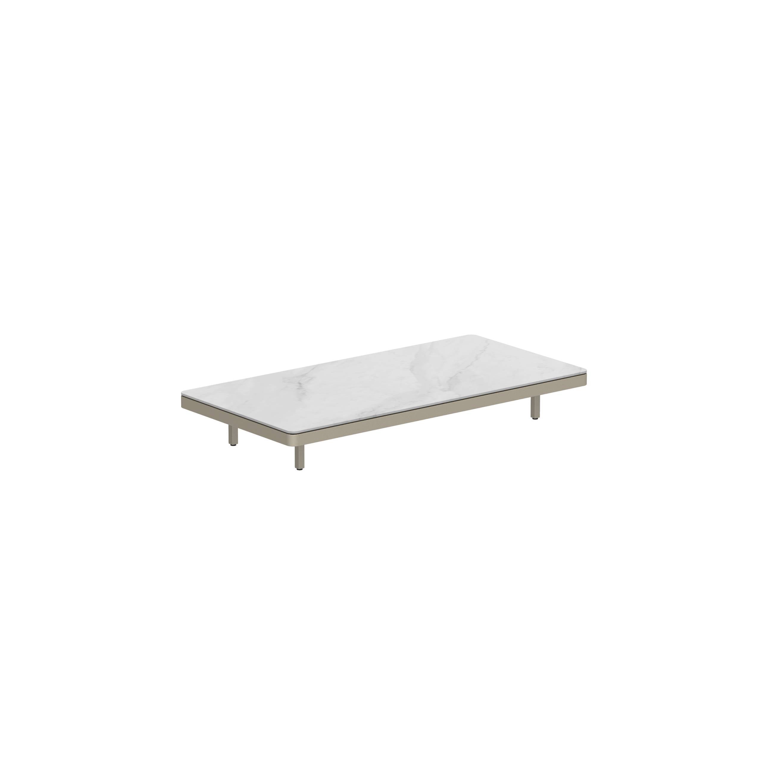 Alura Lounge 160 Table 160x80x23cm Sand Tabletop Ceramic Bianco Statuario