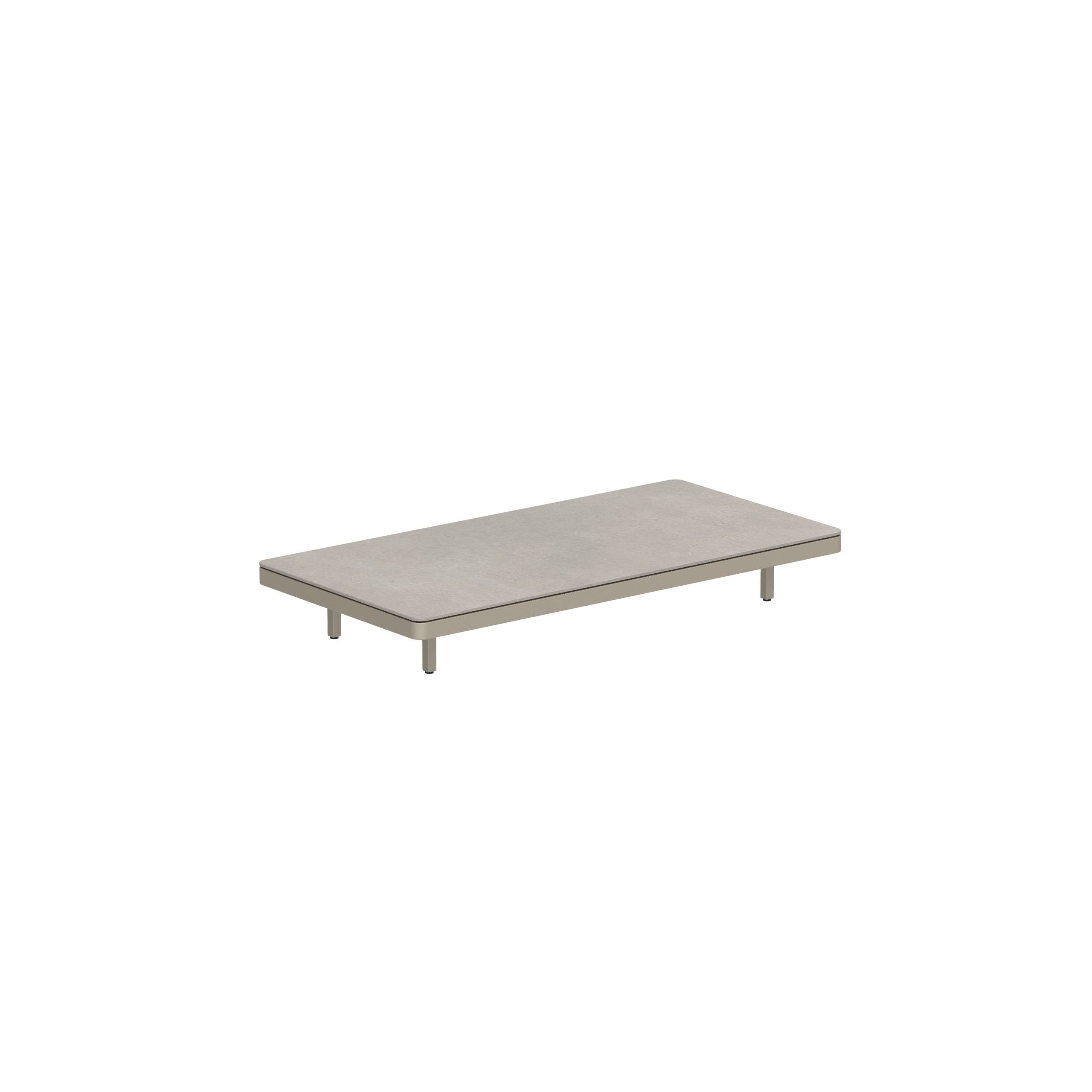 Alura Lounge 160 Table 160x80x23cm Sand Tabletop Ceramic Cemento Luminoso