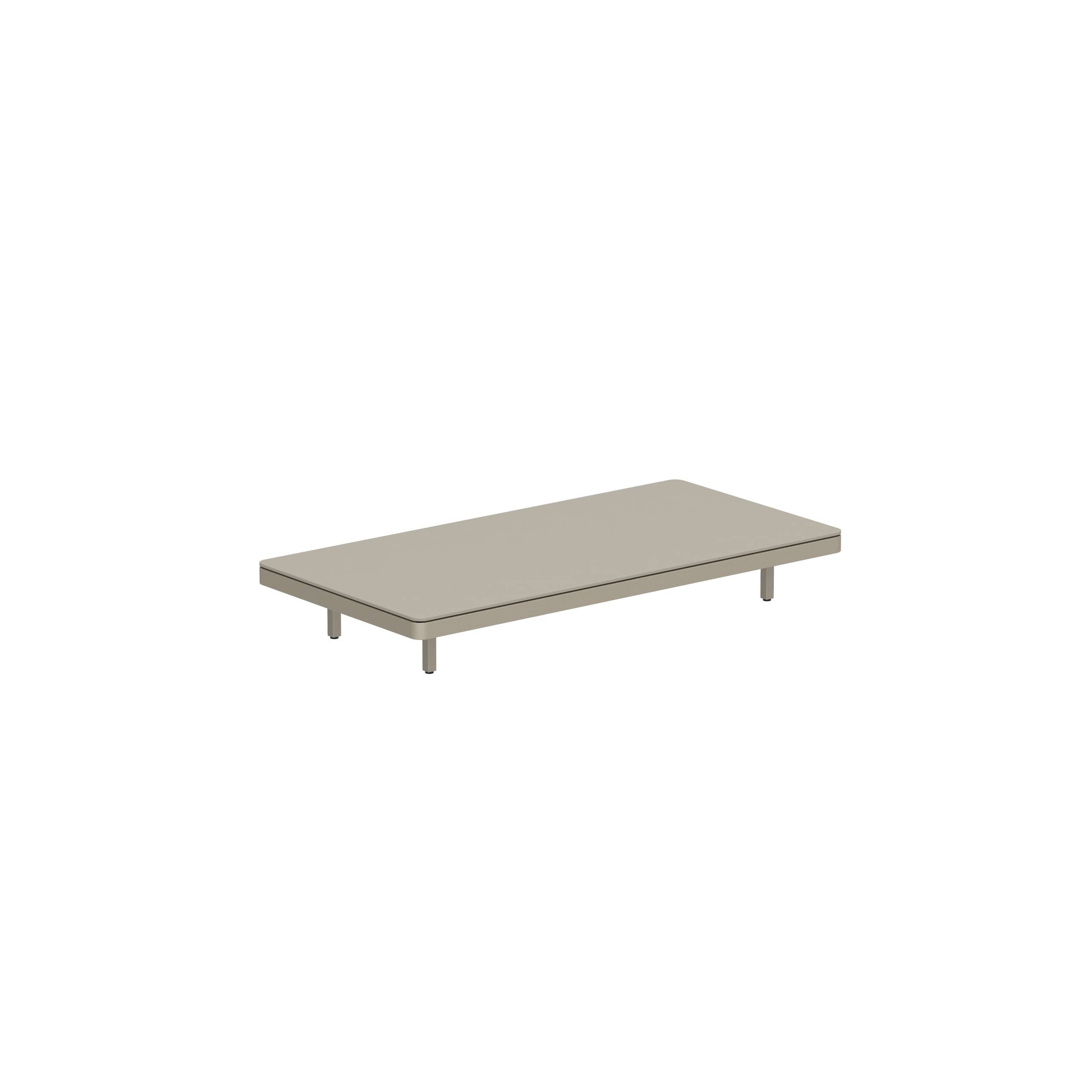 Alura Lounge 160 Table 160x80x23cm Sand Tabletop Ceramic Pearl Grey
