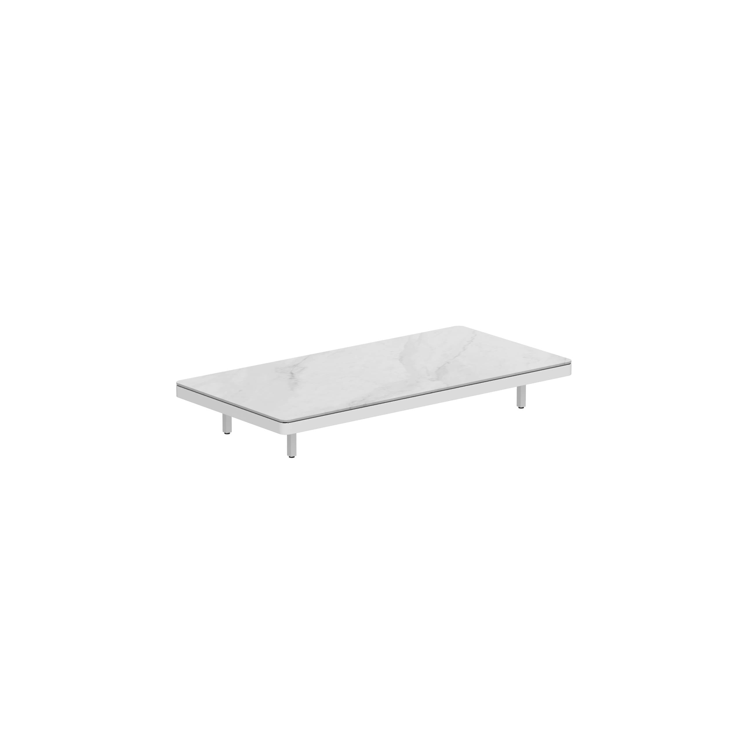 Alura Lounge 160 Table 160x80x23cm White Tabletop Ceramic Bianco Statuario